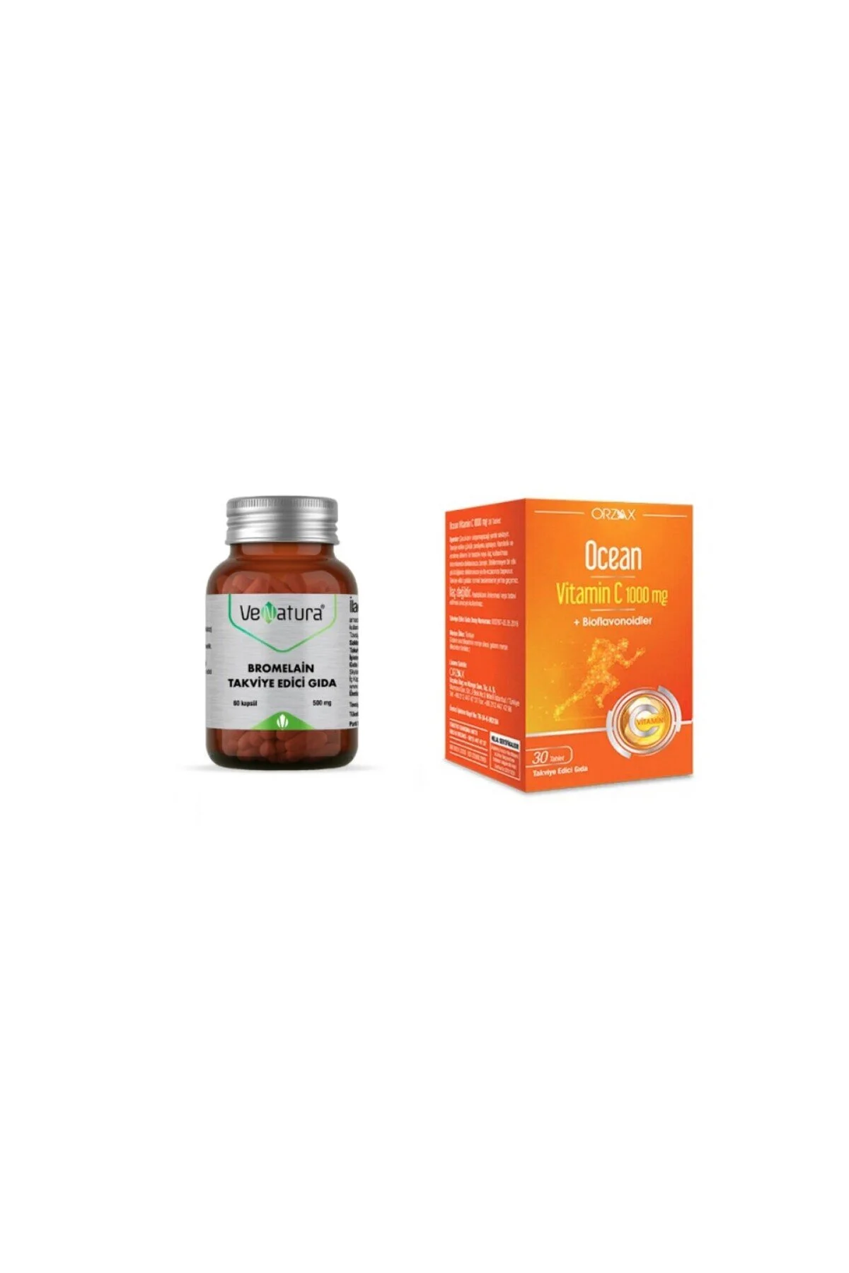 ویتامین قرص BROMELAIN 500 میلی گرم 60 کپسول + C 30 Venatura