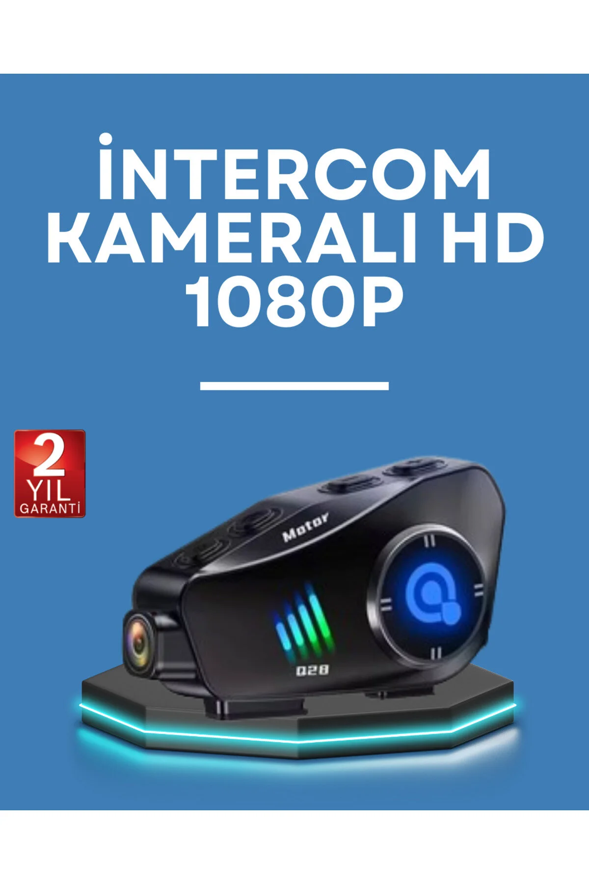 اینترکام هدست Q28 دوربین 1080P HD – بلوتوث 5.3 ضد آب کاهش نویز BRANDLESS