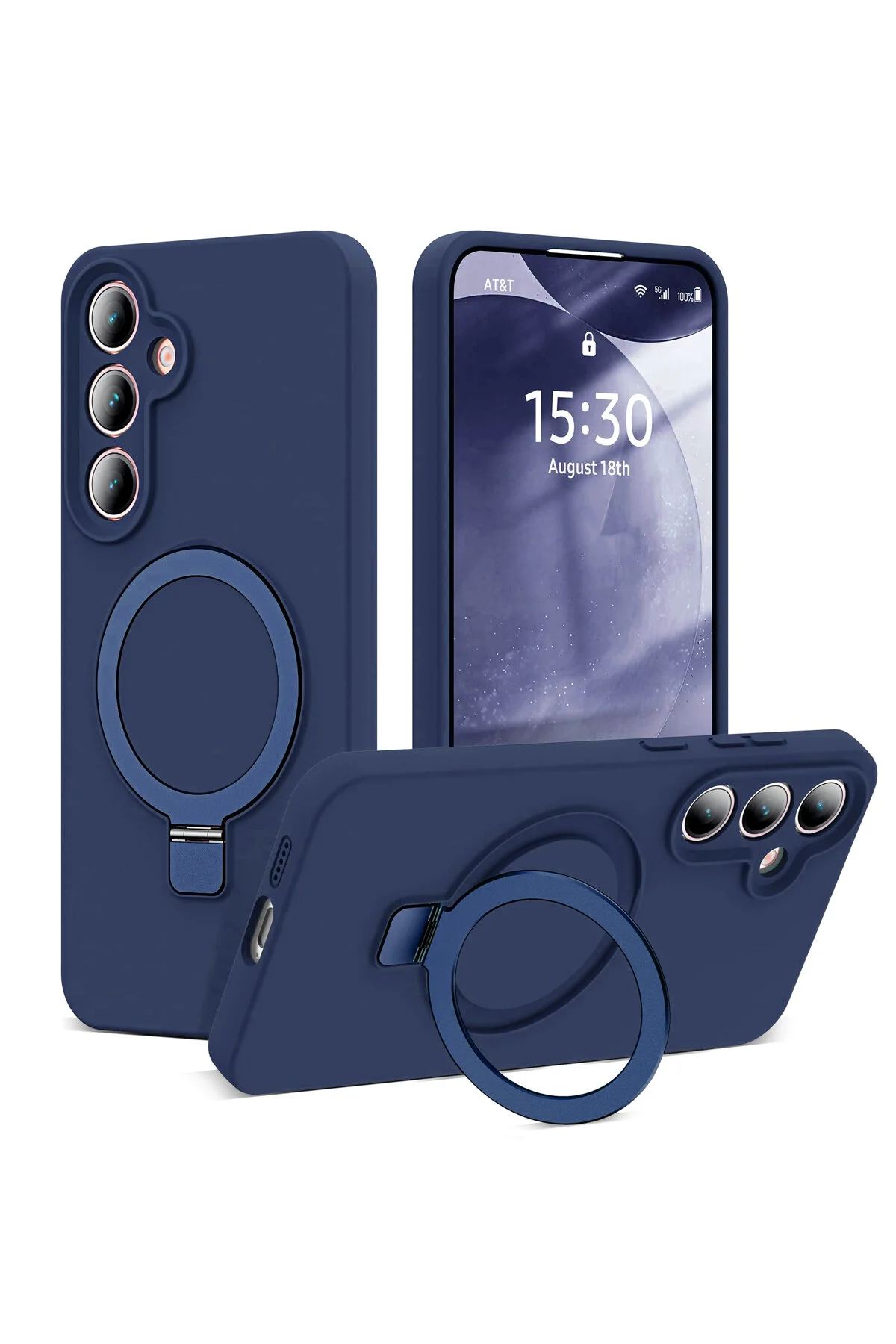کاور و قاب حلقه ای سازگار SAMSUNG GALAXY A56 با داخل پایه مخملی Nezih Case