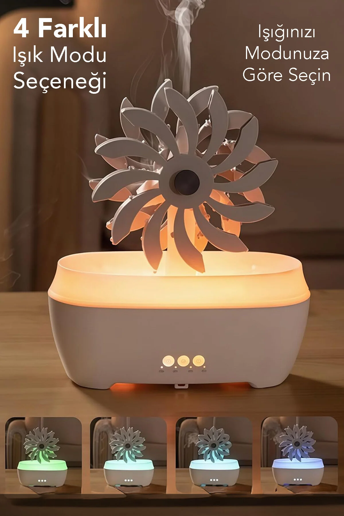 دستگاه بخور AIR HUMIDIFIER بخار روشن 300 میلی لیتری با رایحه درمانی پخش کننده عطر از راه دور mimtec