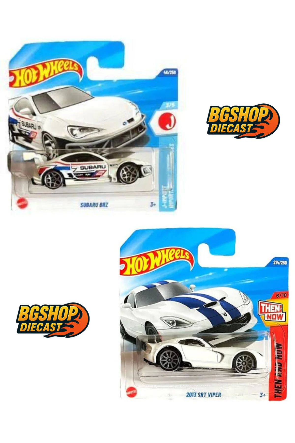ماشین اسباب بازی 2013 SRT VIPER SUBARU BRZ مجموعه 2 تایی از ترکیه HOT WHEELS