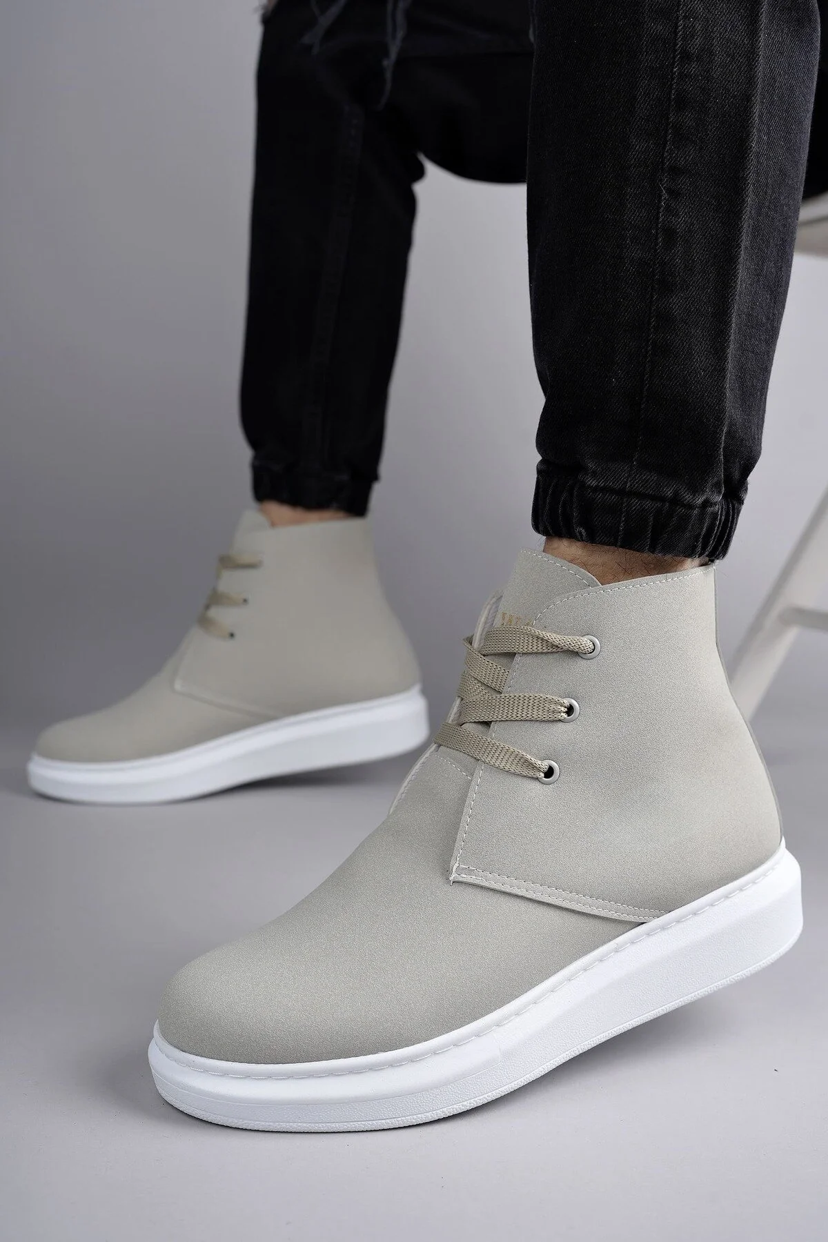 چکمه و بوت OSLO LACE UP SEEDE BOOTS ورزشی CASUAL BT خاکستری Lucy Shoes