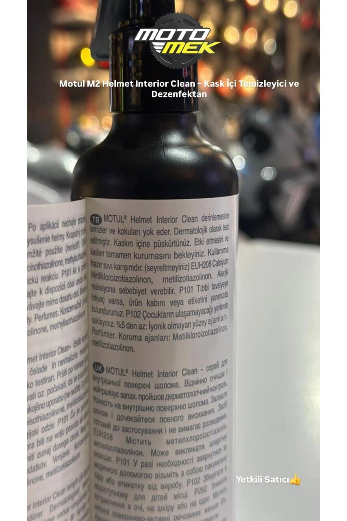 روغن و مکمل موتور MOTUL M2 – اسپری تمیز کننده ضد عفونی کلاه 250 میلی لیتری Motomek