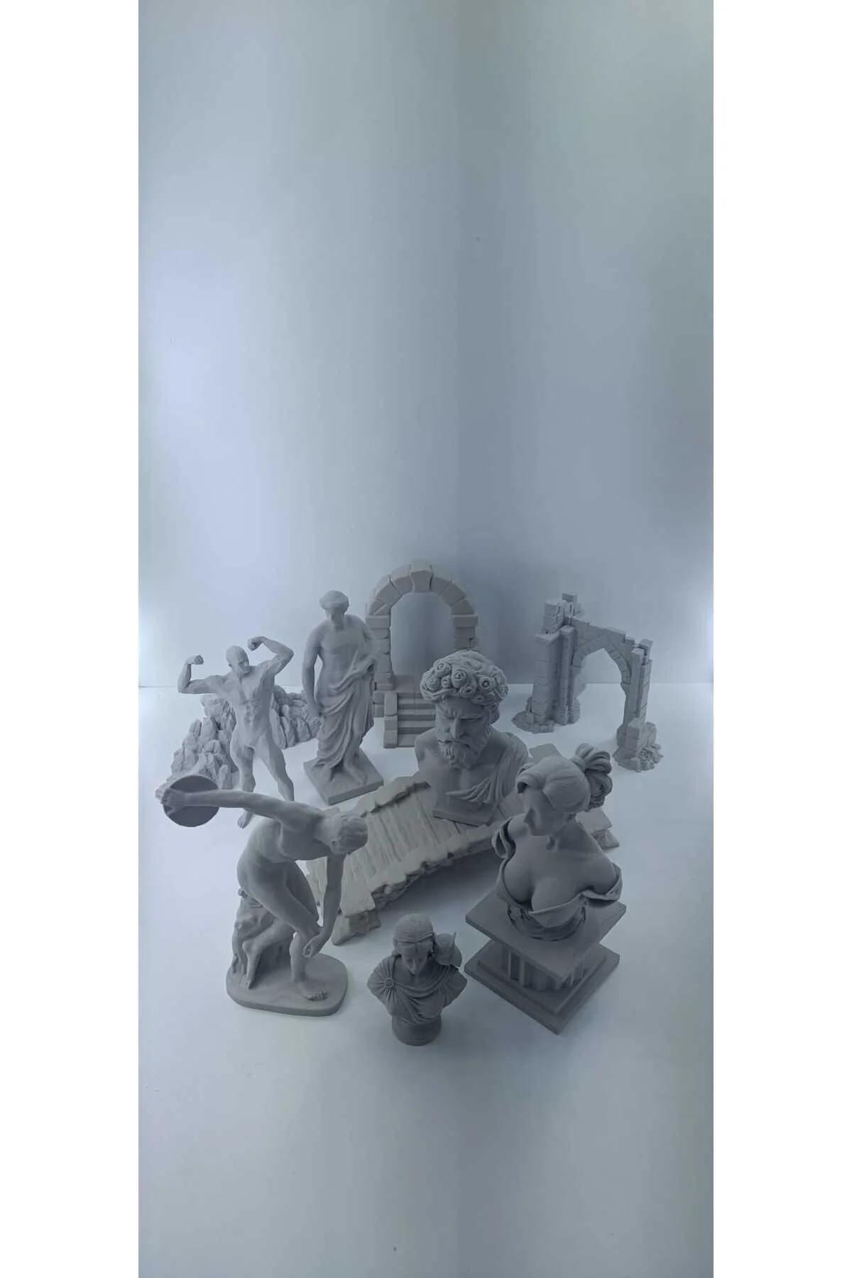 فیگور مجموعه 10 تزئینی یونان باستان Vitrio 3D