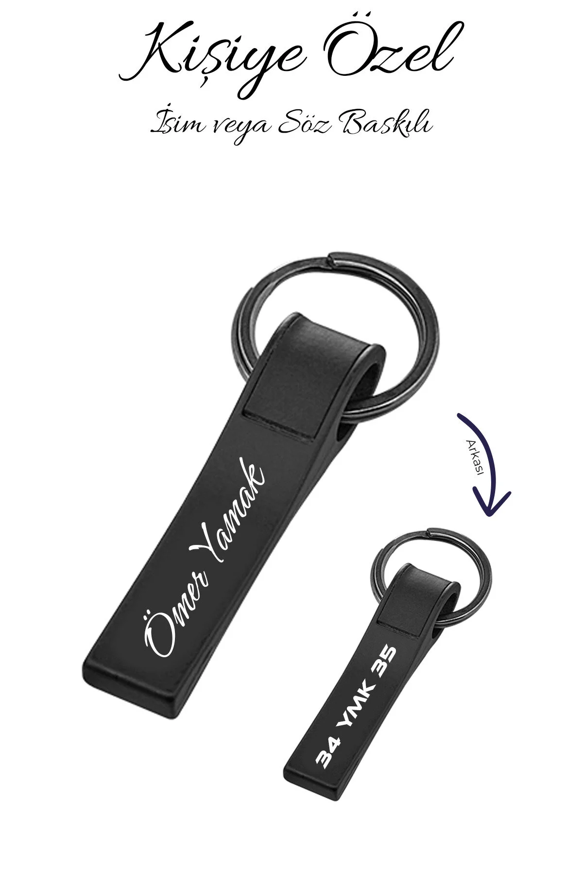 جلیقه کلید جاکلیدی فلزی چرم مشکی چاپ شده با نام شخصی هدیه یا کلمه ماشین موتور سیکلت خانه Giftino
