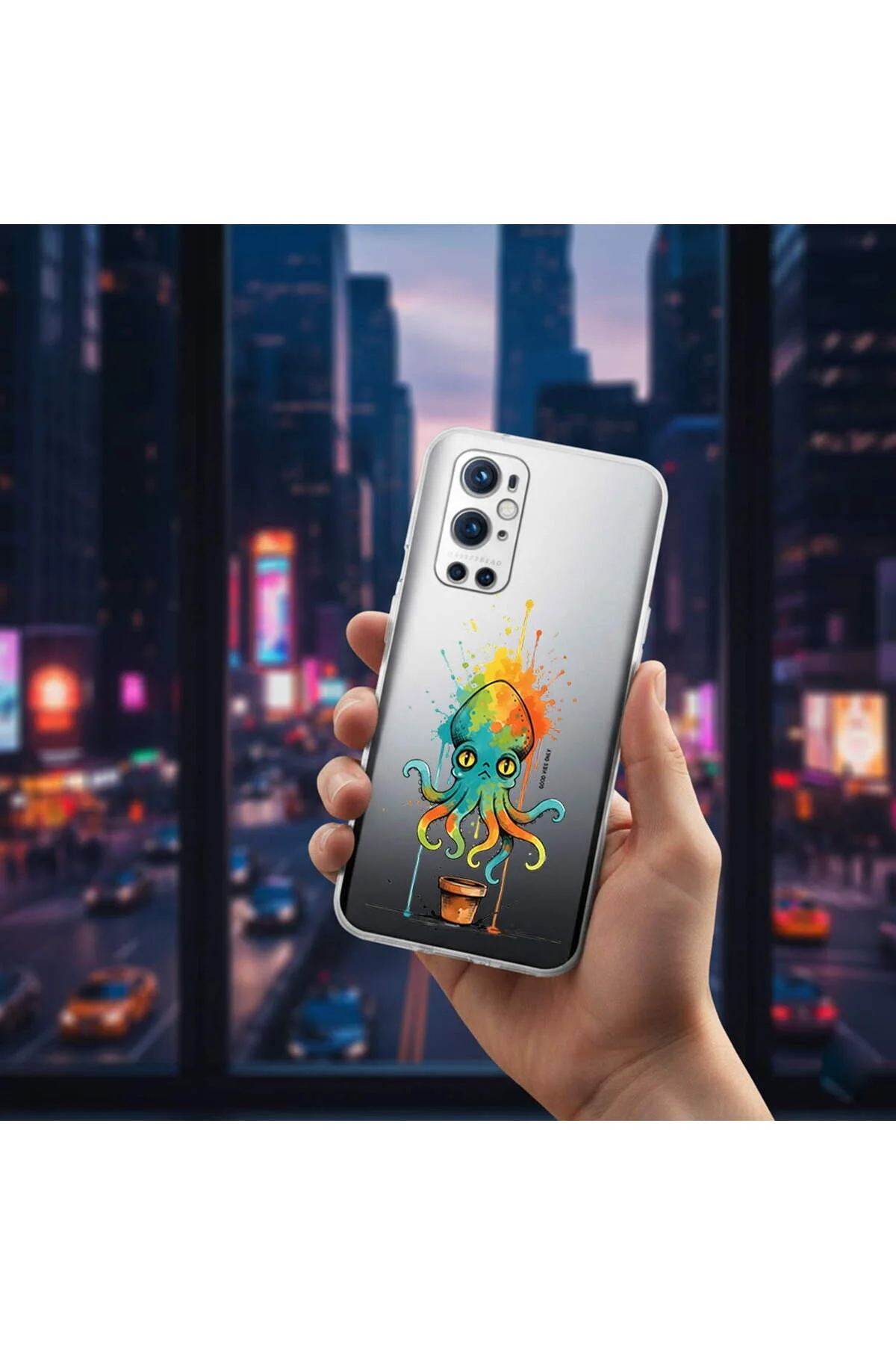 کاور و قاب سیلیکونی شفاف با طراحی اختاپوس SPLASH سازگار SAMSUNG GALAXY A71 PrintiFy