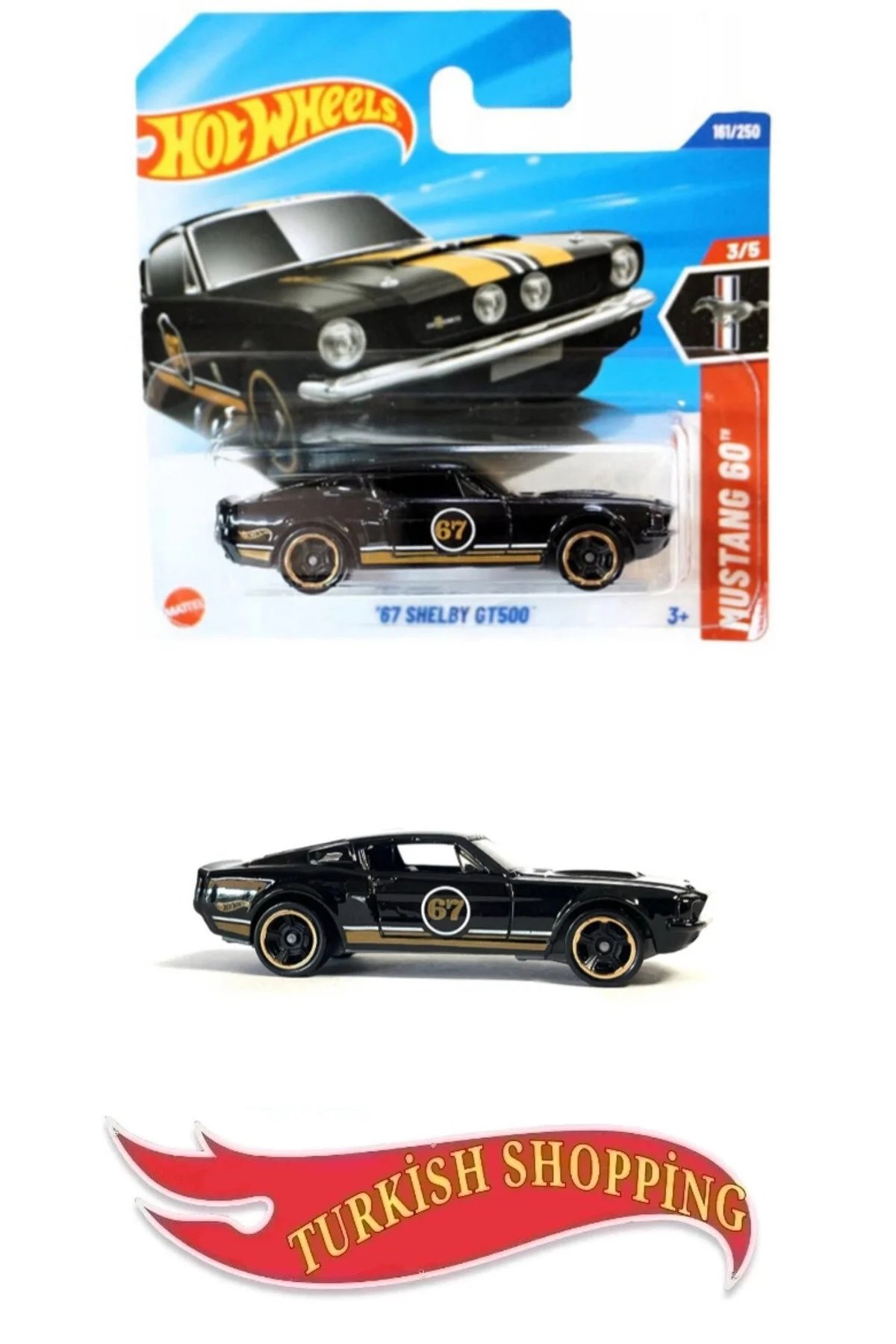 ماشین اسباب بازی 1:64 SCALE 2025 CASE 67 SHELBY GT500 از ترکیه HOT WHEELS