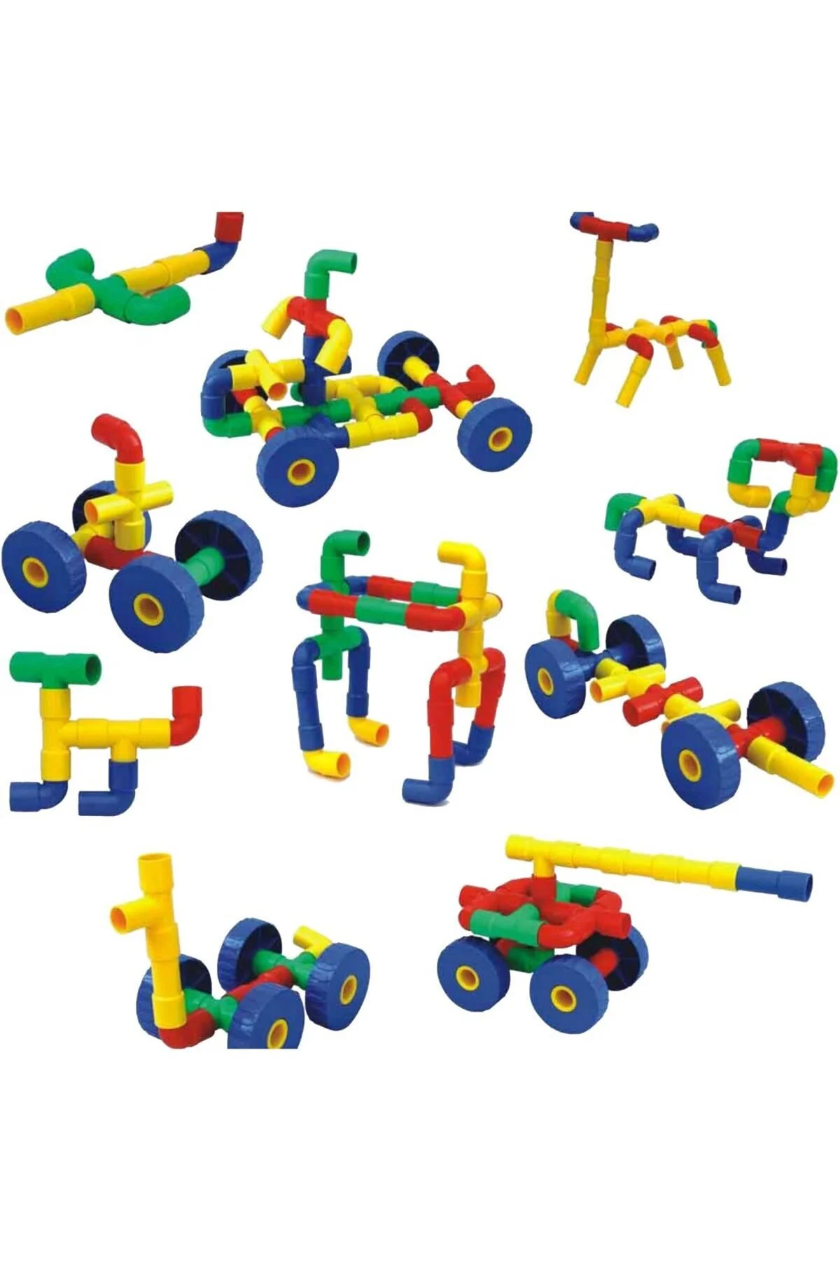 لگو و اسباب بازی های ساخت محور PIPE WITH WHEELS LEGO ست آموزشی توسعه هوش اتصال لوله 72 عدد از ترکیه mesorelle
