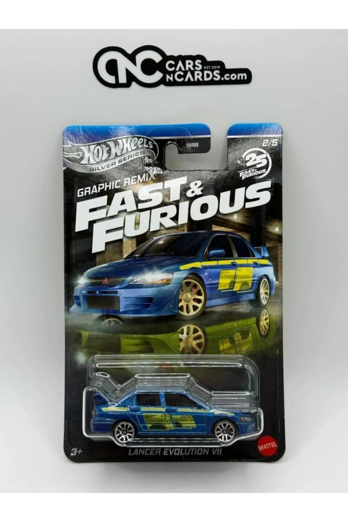 مدل خودرو ماشین 1 64 لنسر EVOLUTION VII سری نقره‌ای FAST & FURIOUS TOONED از ترکیه HOT WHEELS