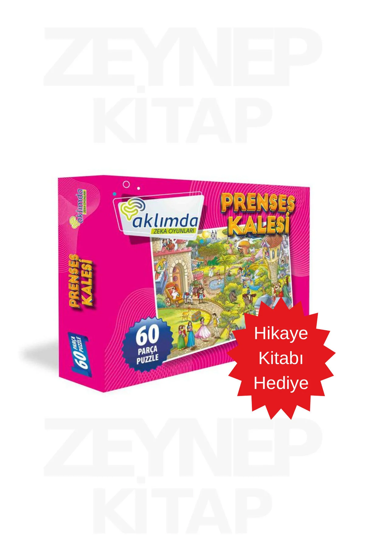 پازل 60 تکه قلعه شاهزاده هدیه کتاب داستان از ترکیه AKLIMDA ZEKA OYUNLARI