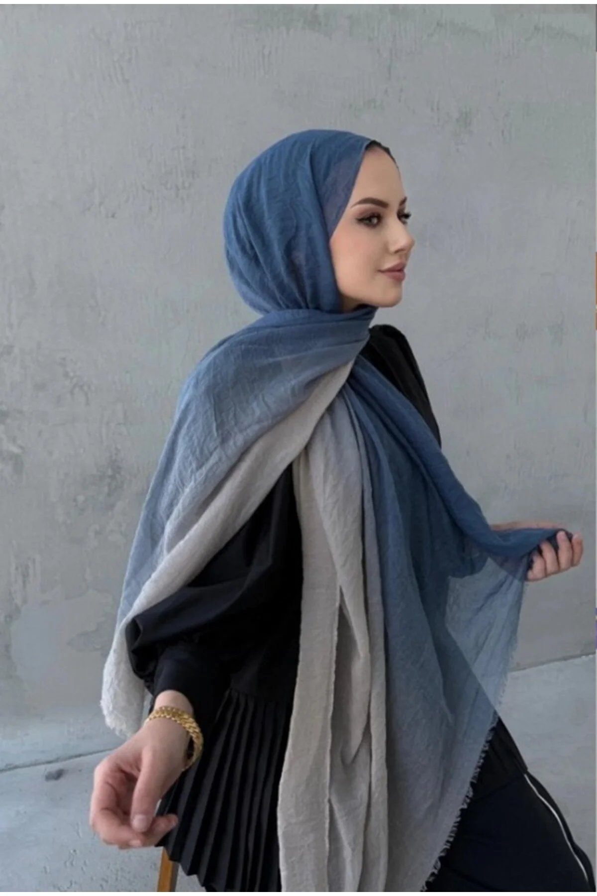 شال راحتی زنانه شیب دار JAWEL ALLURİNG