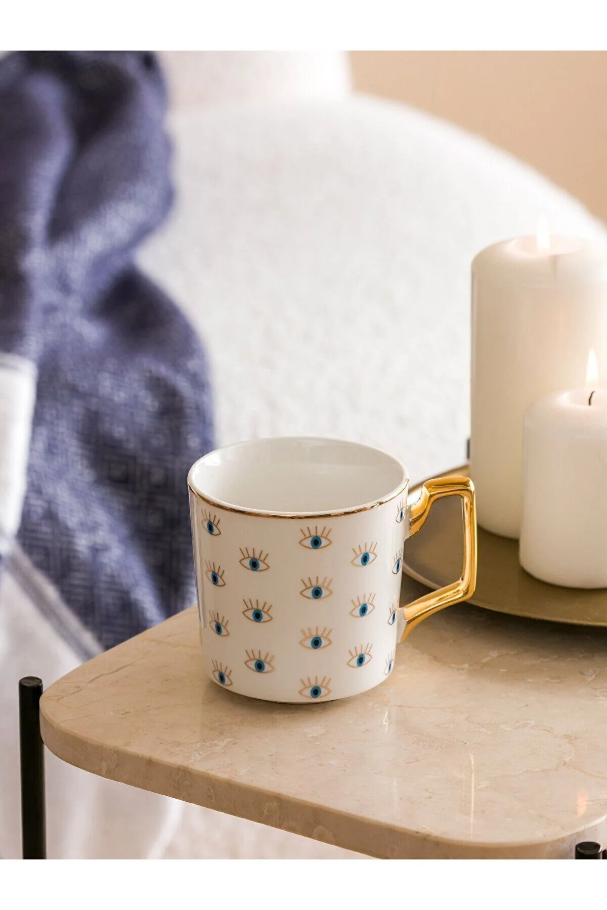 ماگ چند رنگ فنجان Lcw Home Eye Porcelain Cup 340 میل LC Waikiki