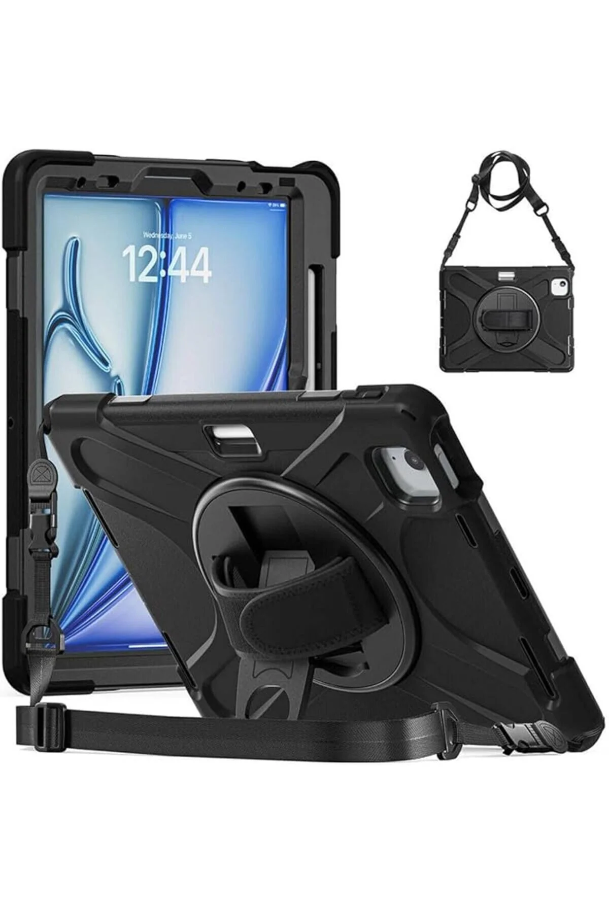 کاور تبلت سازگار با تراشه IPAD AIR 11 اینچی M2 نسل ششم CASE TANK ARMOR DEFENDER TABLET SILICONE COVER Genel Markalar