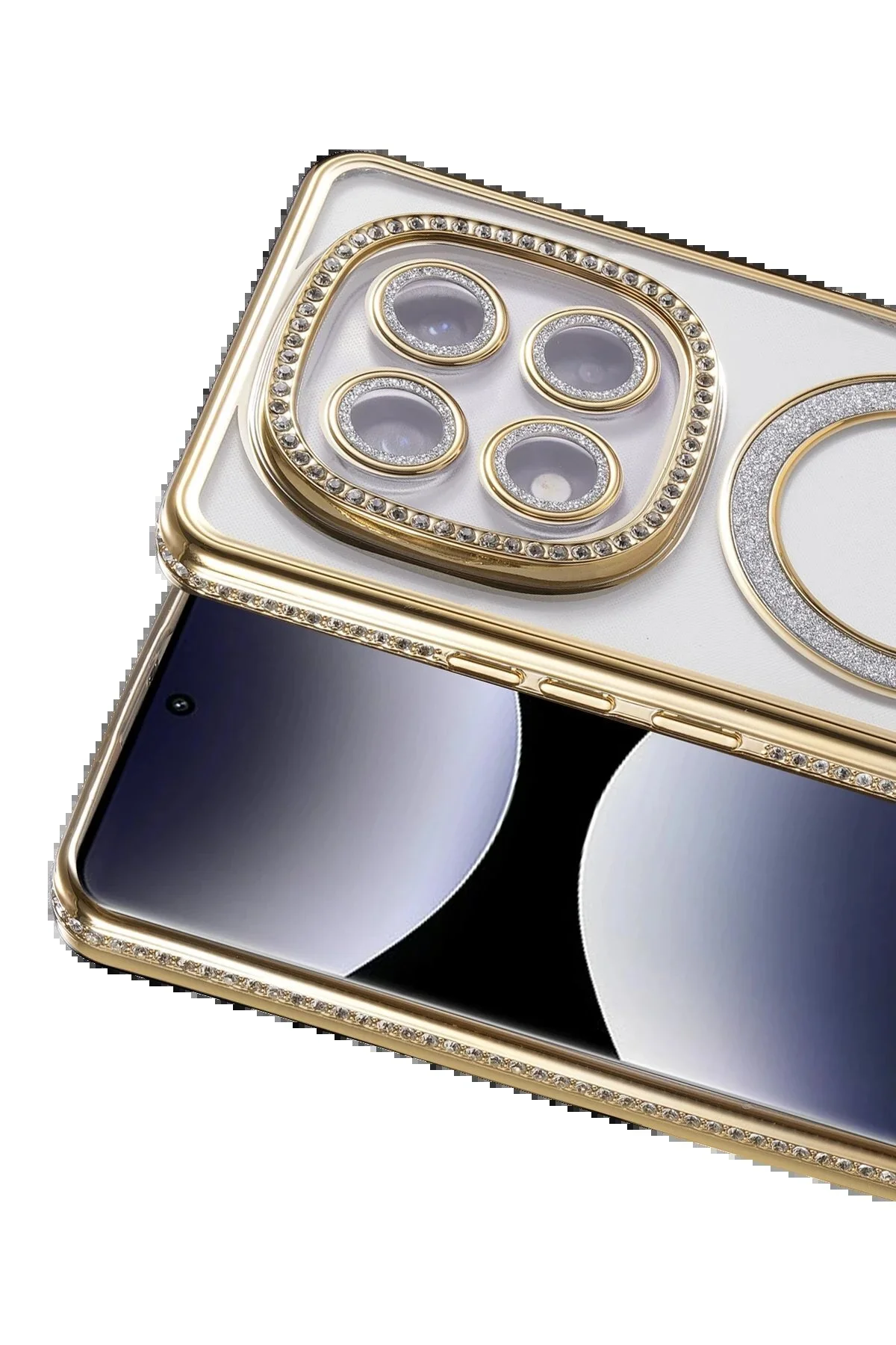 کاور و قاب محفظه MAGNETICAFE XIAOMI REDMI NOTE 14 PRO 4G JOKE GLITTER GOLD Bodrum Ekipman
