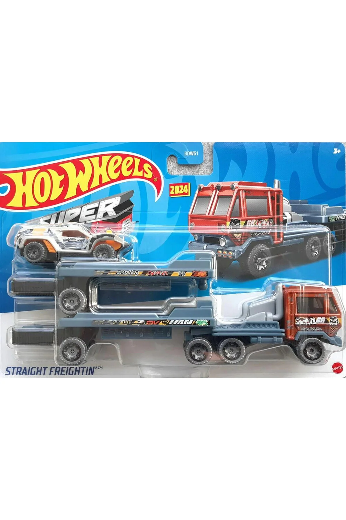 ماشین اسباب بازی کامیون های باربری STRAIGHT FREIGHTIN BDW51 HVD94 از ترکیه HOT WHEELS