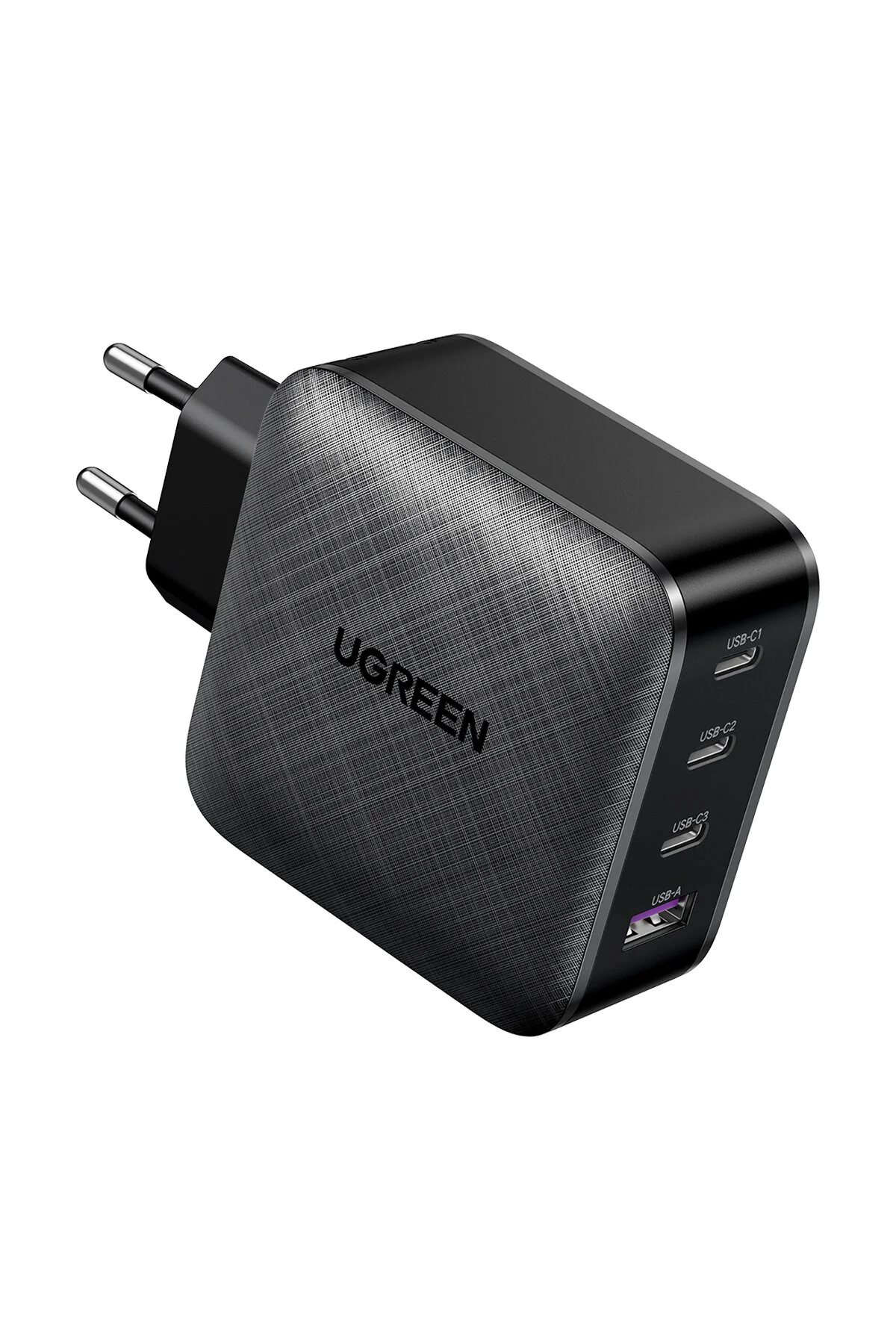 آداپتور شارژ شارژر 65 واتی TYPE C 3XUSB 1XUSB A مشکی 70774 Ugreen