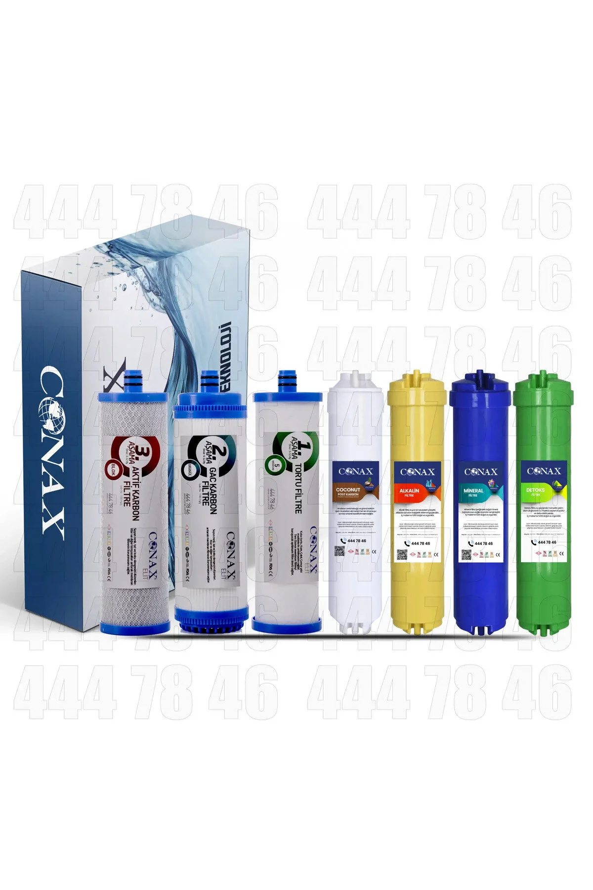 لوازم جانبی تصفیه کننده آب مجموعه فیلتر اصلی 7 مرحله ای ویژه Conax