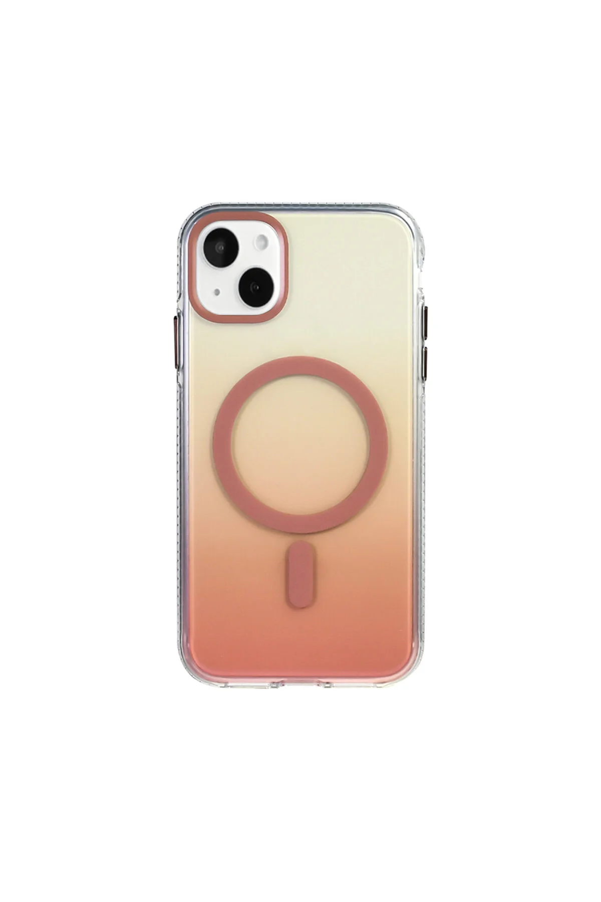 کاور و قاب آیفون 15 با قابلیت شارژ M SAFE پوشش شفاف ALT TOROS TRANSITION COLOR ROSE PINK Alan Tech