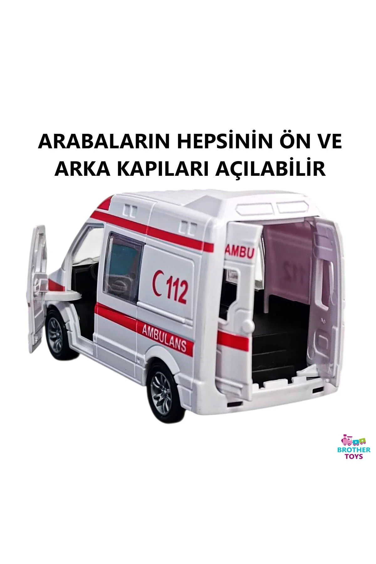 ماشین اسباب بازی ست 4 جوخه آمبولانس پلیس آتش نشانی ژاندارمری 12 سانتی متر. Brother Toys