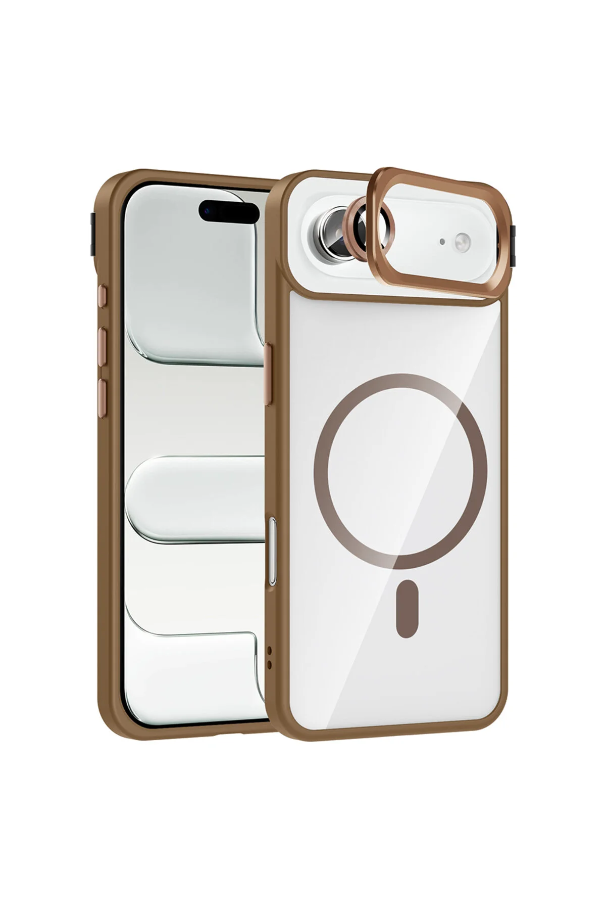کاور و قاب هوا آیفون 17 ETRO با پایه لنز دوربین هدیه شارژ M SAFE DESERT T tekno grup