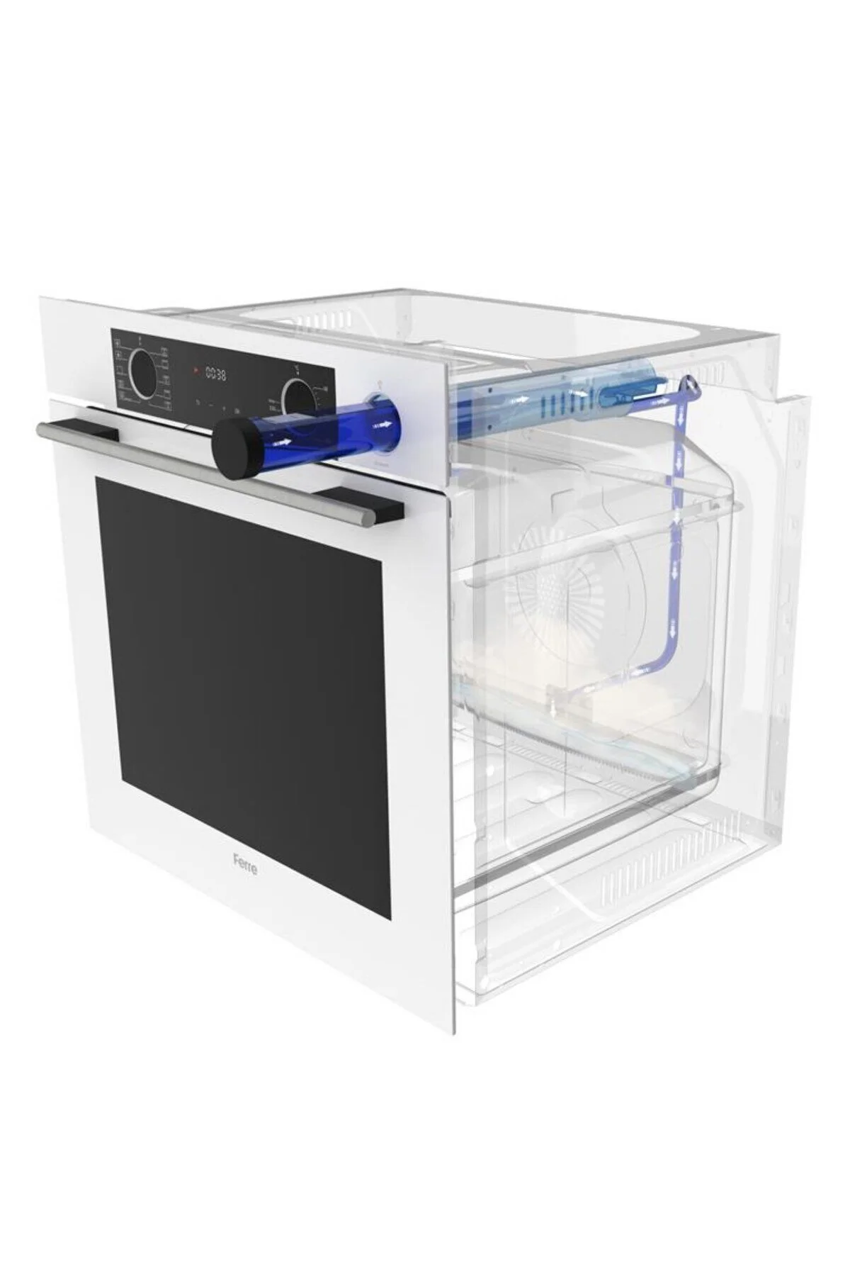 لوازم توکار FRYART &STEAMART SILENTART VIVA مجموعه سفید بی صدا D087 SA + XE64CB CS206 FA Ferre
