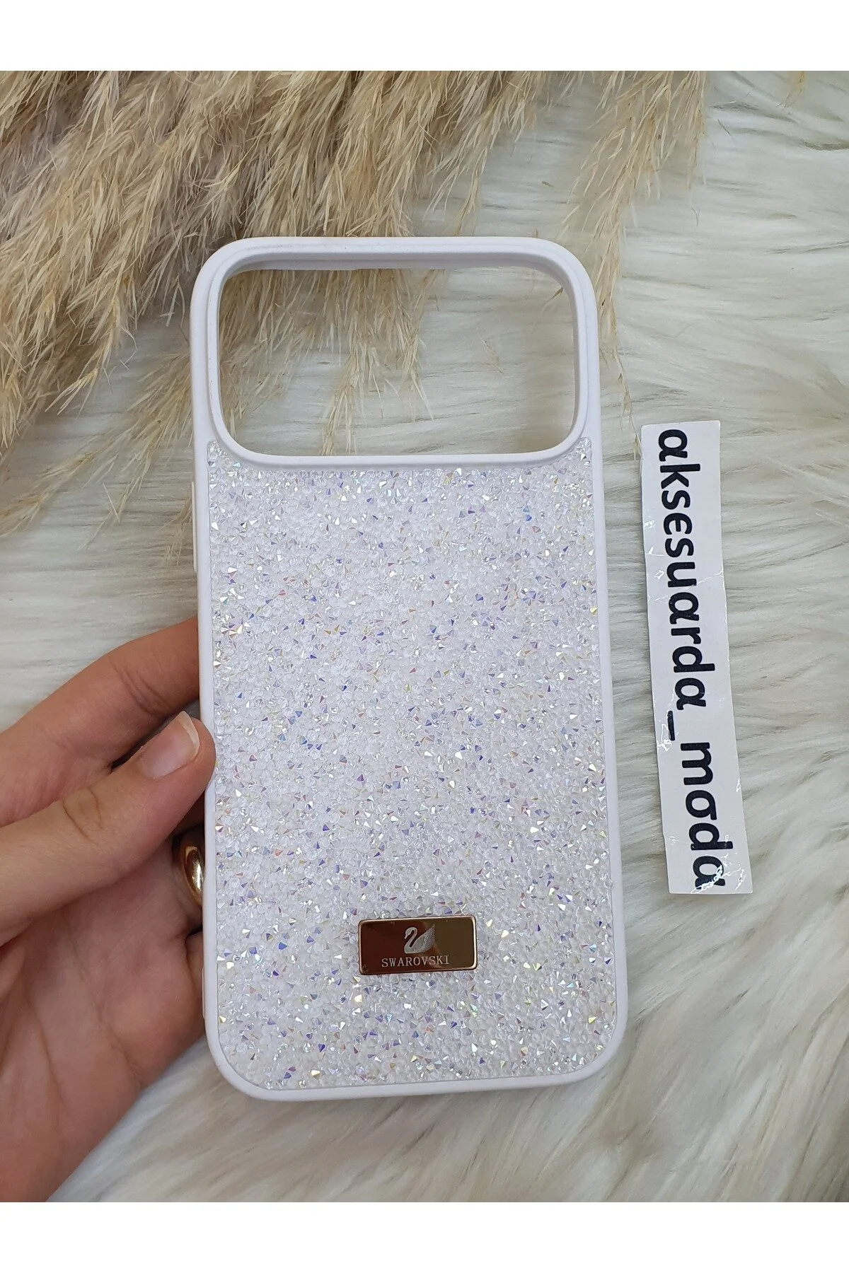 کاور و قاب لاکچری SWROVSKI STONE سازگار با IPHONE 17 PRO MAX ZB Aksesuarda Moda