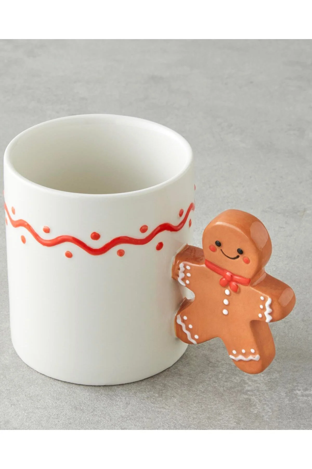 ماگ لیوان ظروف سنگی FROSTY GINGERMAN 330 ML قرمز قهوه ای English Home