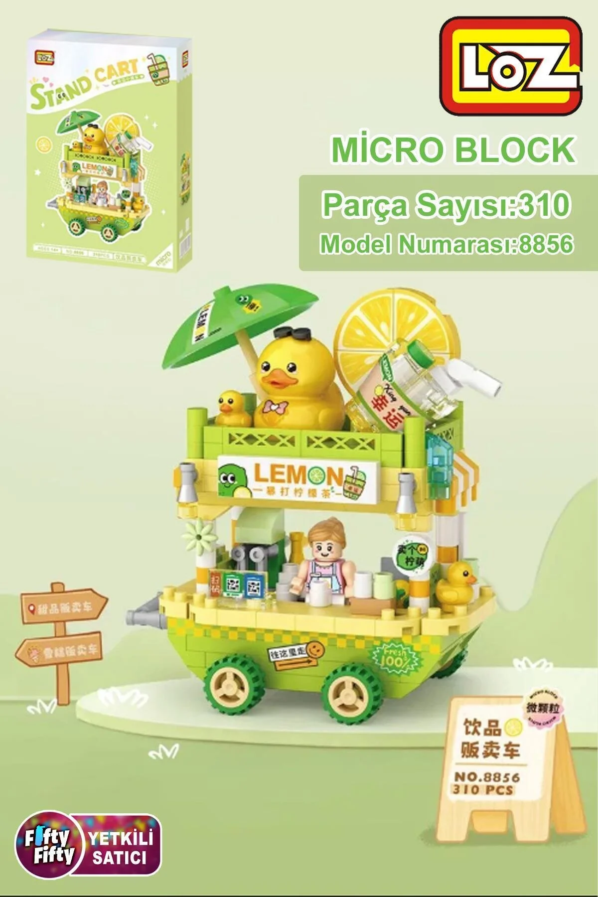 لگو و اسباب بازی های ساخت محور چرخ دستی LOZ LEMON 310 تیکه از ترکیه Vagonlife
