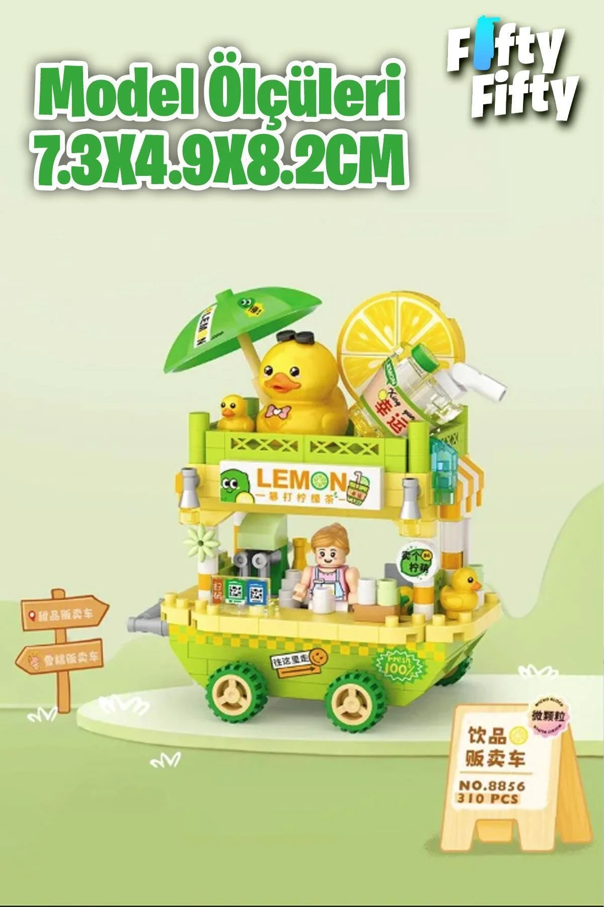 لگو و اسباب بازی های ساخت محور چرخ دستی LOZ LEMON 310 تیکه از ترکیه Vagonlife