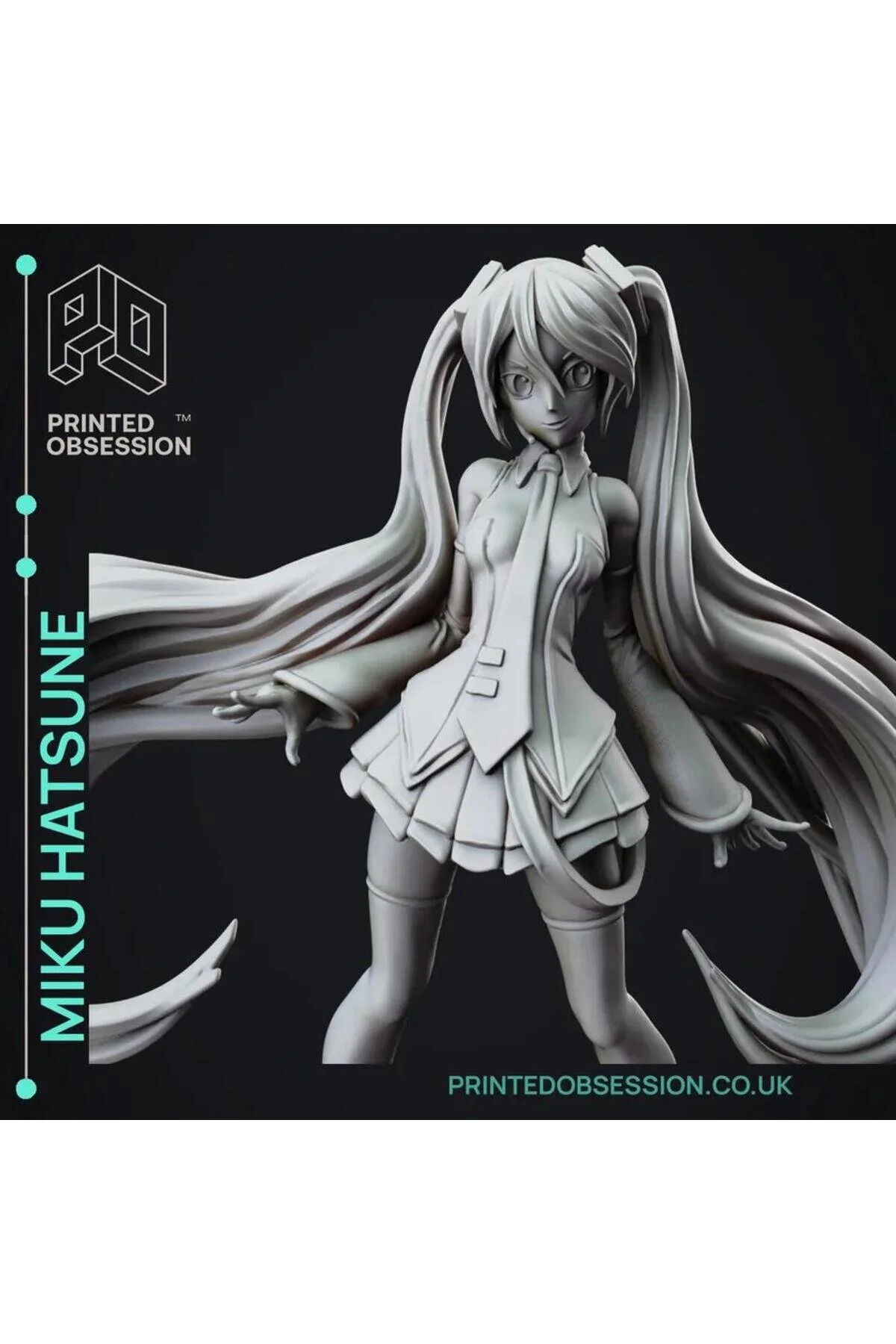 فیگور انیمه MIKU HATSUNE FANART BLUE FIGUR TOY از ترکیه 3D