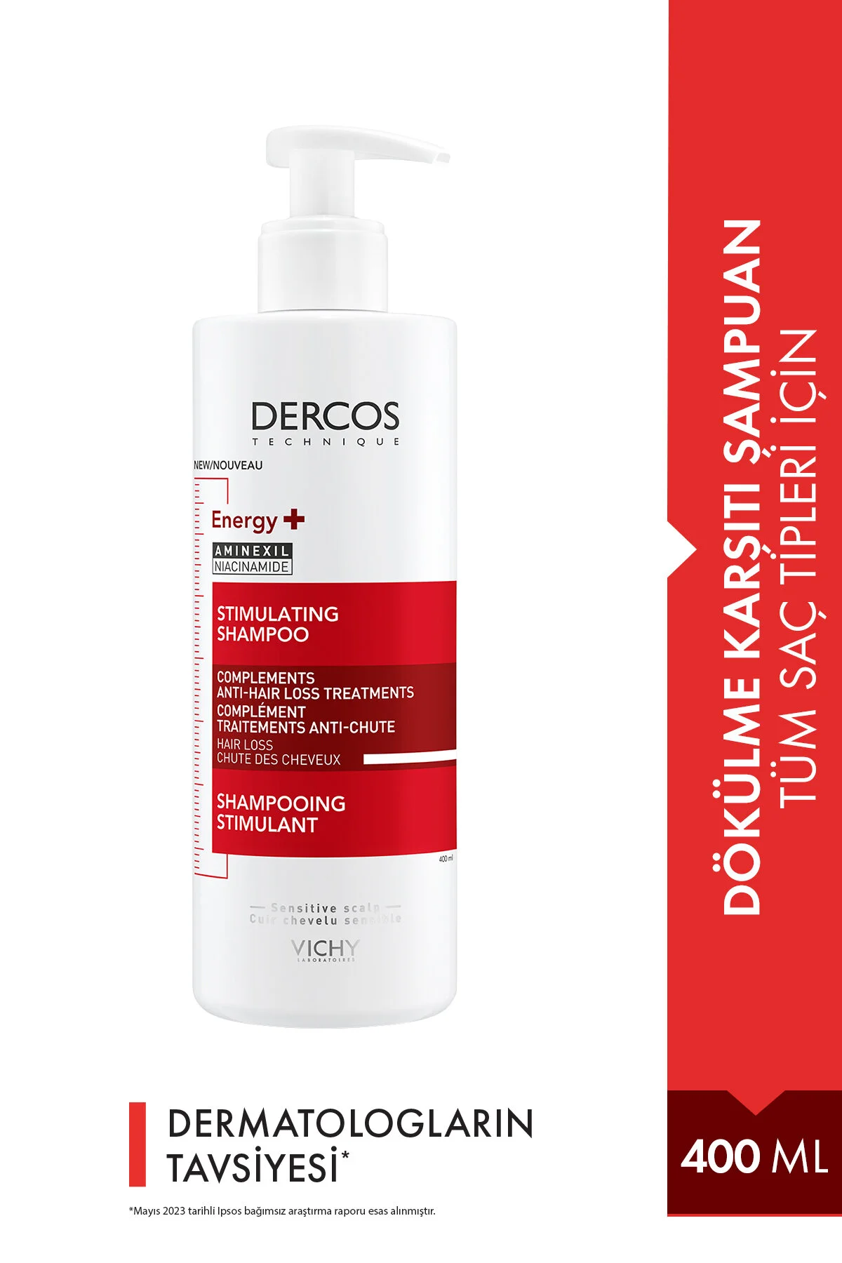 شامپو DERCOS ENERGISANT 400 میل ریزش مو ویشی Vichy