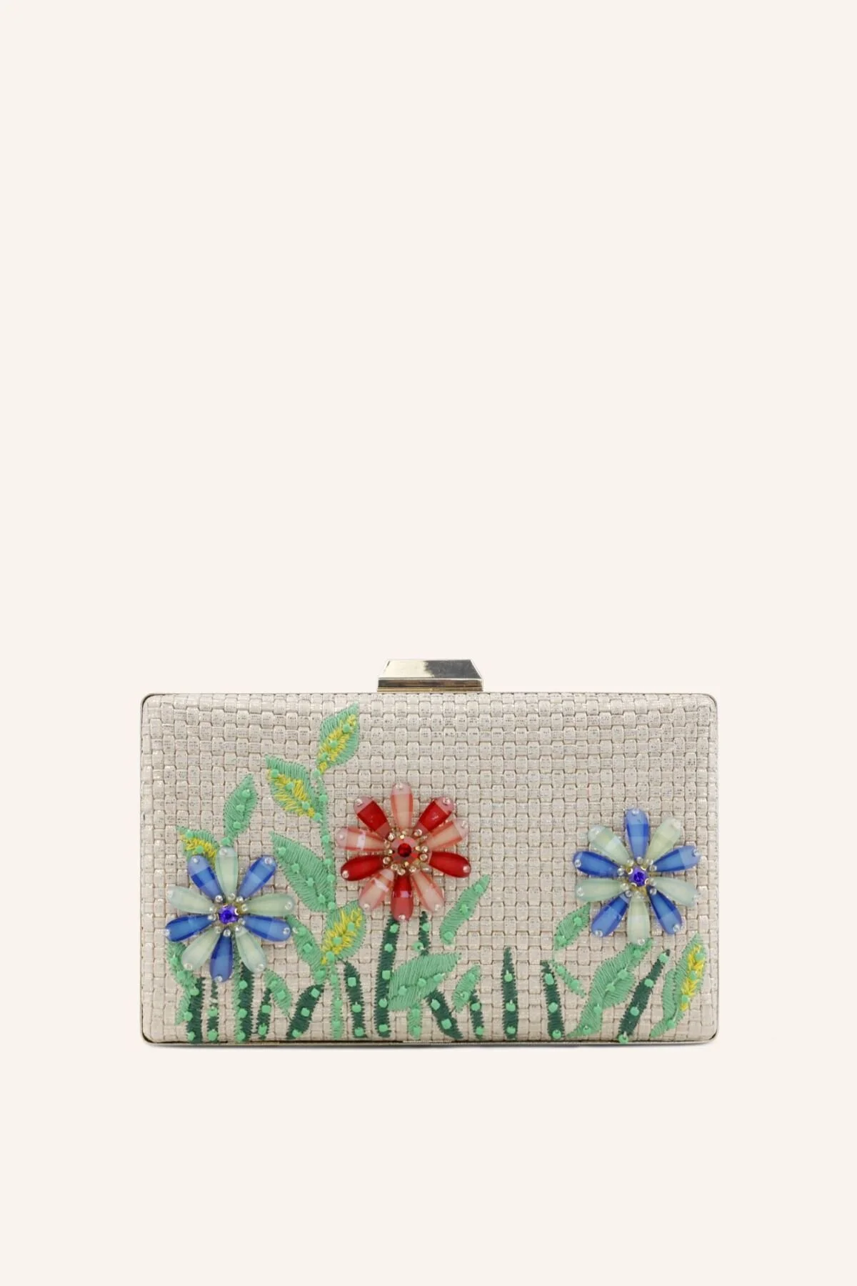 کیف مجلسی زنانه چرمی گلدوزی شده طلا Marcatelli