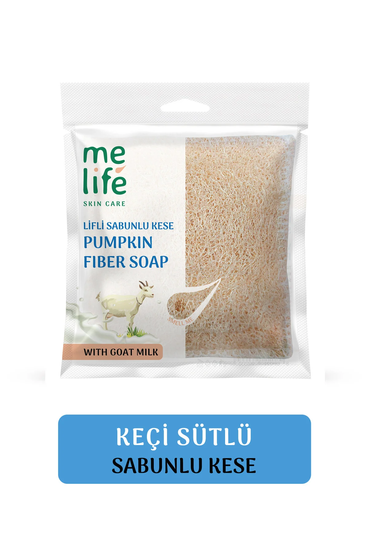 لیف و اسفنج حمام کیسه صابون فیبر کدو تنبل طبیعی با شیر بز MELIFE