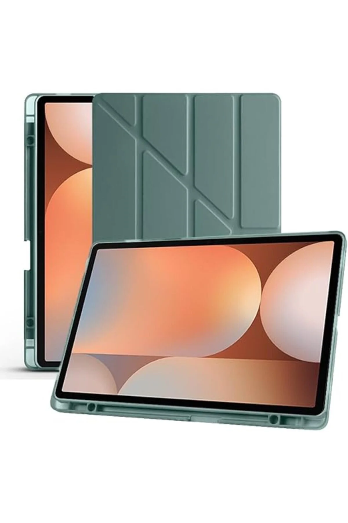 کاور تبلت قاب هوشمند تاشو 14.6 اینچی GALAXY TAB S10 ULTRA با پایه نگهدارنده قلم خاکی Genel Markalar