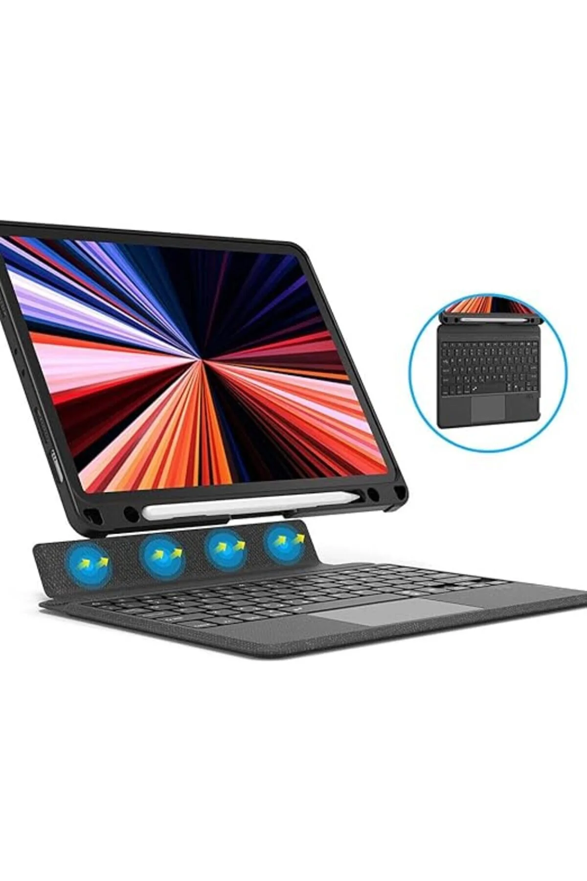 کاور تبلت IPAD A16 11 اینچی نسل دهم سازگار با پد لمسی MAG بلوتوث پایه کیبورد Doganline Store