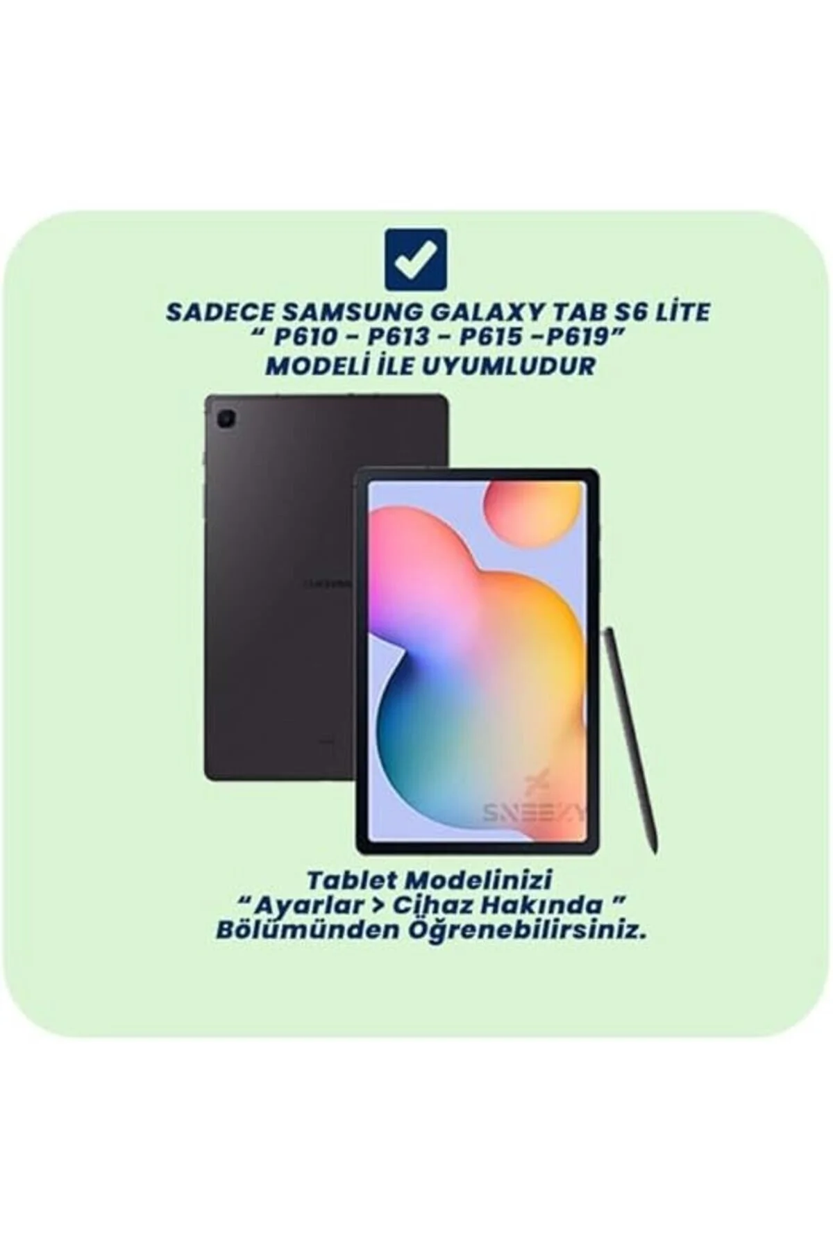 کاور تبلت قاب هوشمند تاشو با پایه نگهدارنده قلم سازگار GALAXY TAB S6 LITE 10.4 اینچی آلو Genel Markalar