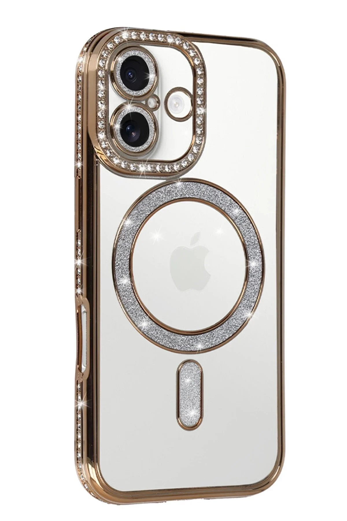 کاور و قاب APPLE IPHONE 17 JOKE GLITTER MAGNETICAFE CASE GOLD Bodrum Ekipman