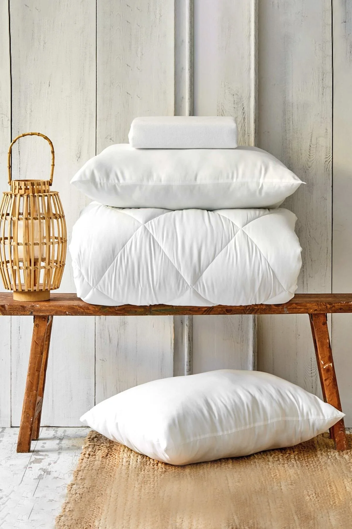 لحاف دو نفره MICROFIBER ROYAL DOUBLE QUILT 2 بالش سیلیکونی کاراجا Karaca Home