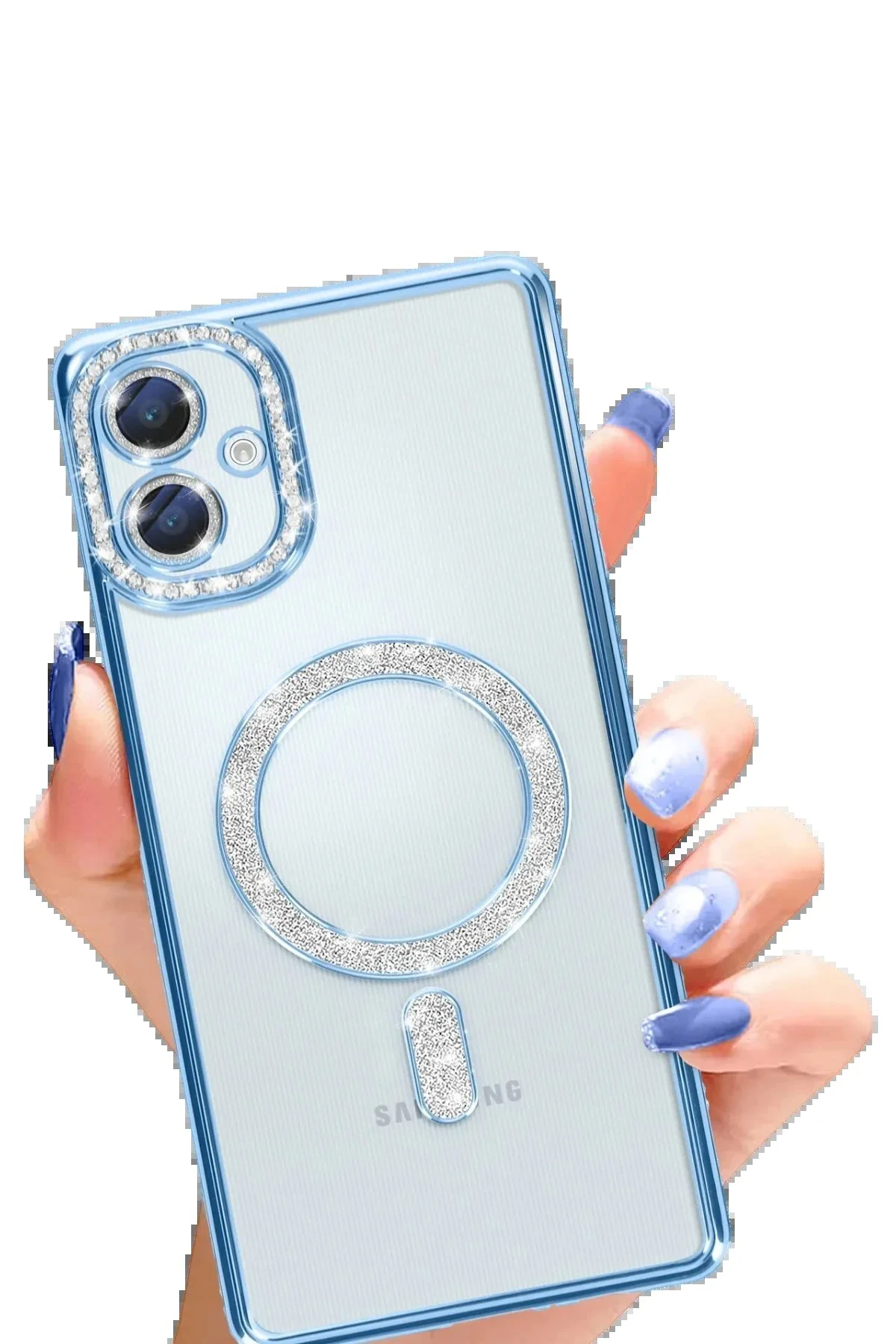 کاور و قاب SAMSUNG GALAXY A06 JOKE GLITTER MAGNETICAFE CASE آبی Bodrum Ekipman