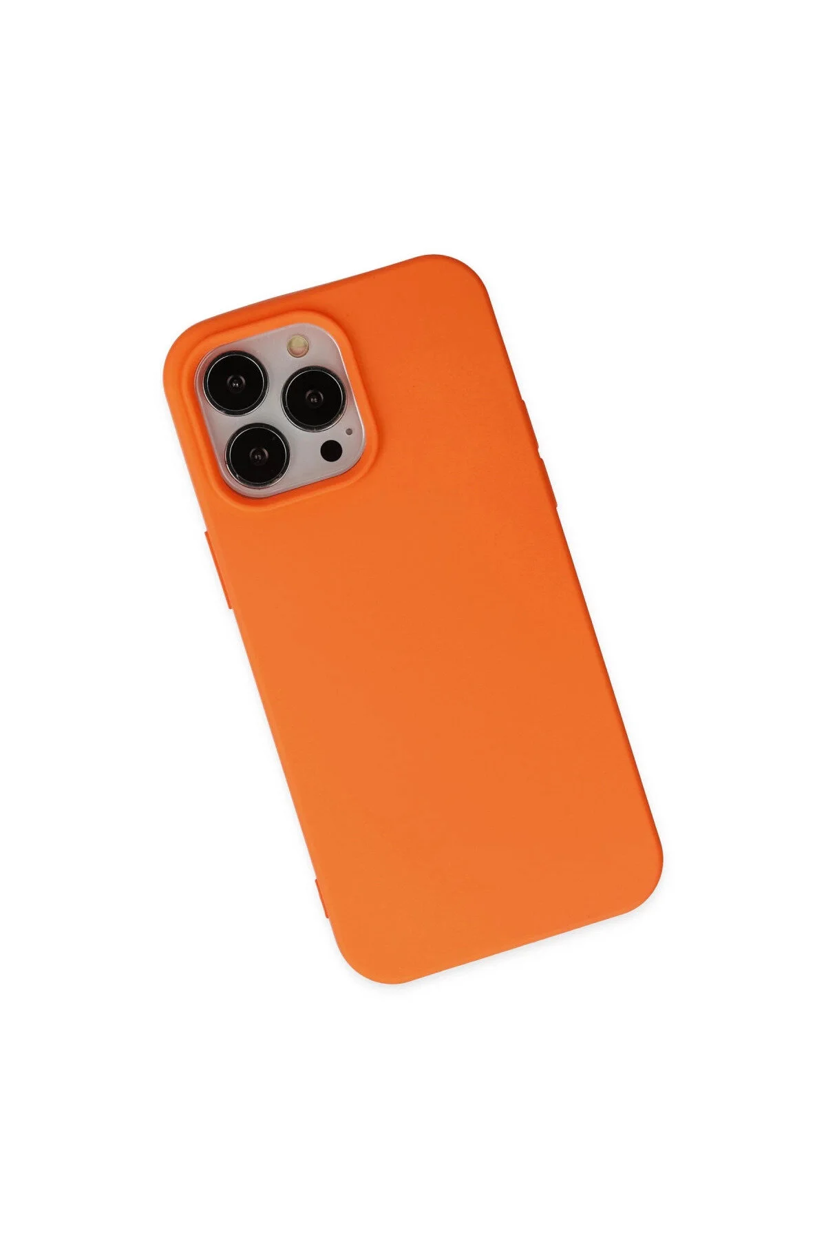 کاور و قاب IPHONE 15 PRO NANO VELVET SILICONE INSIDE ORANGE eco port