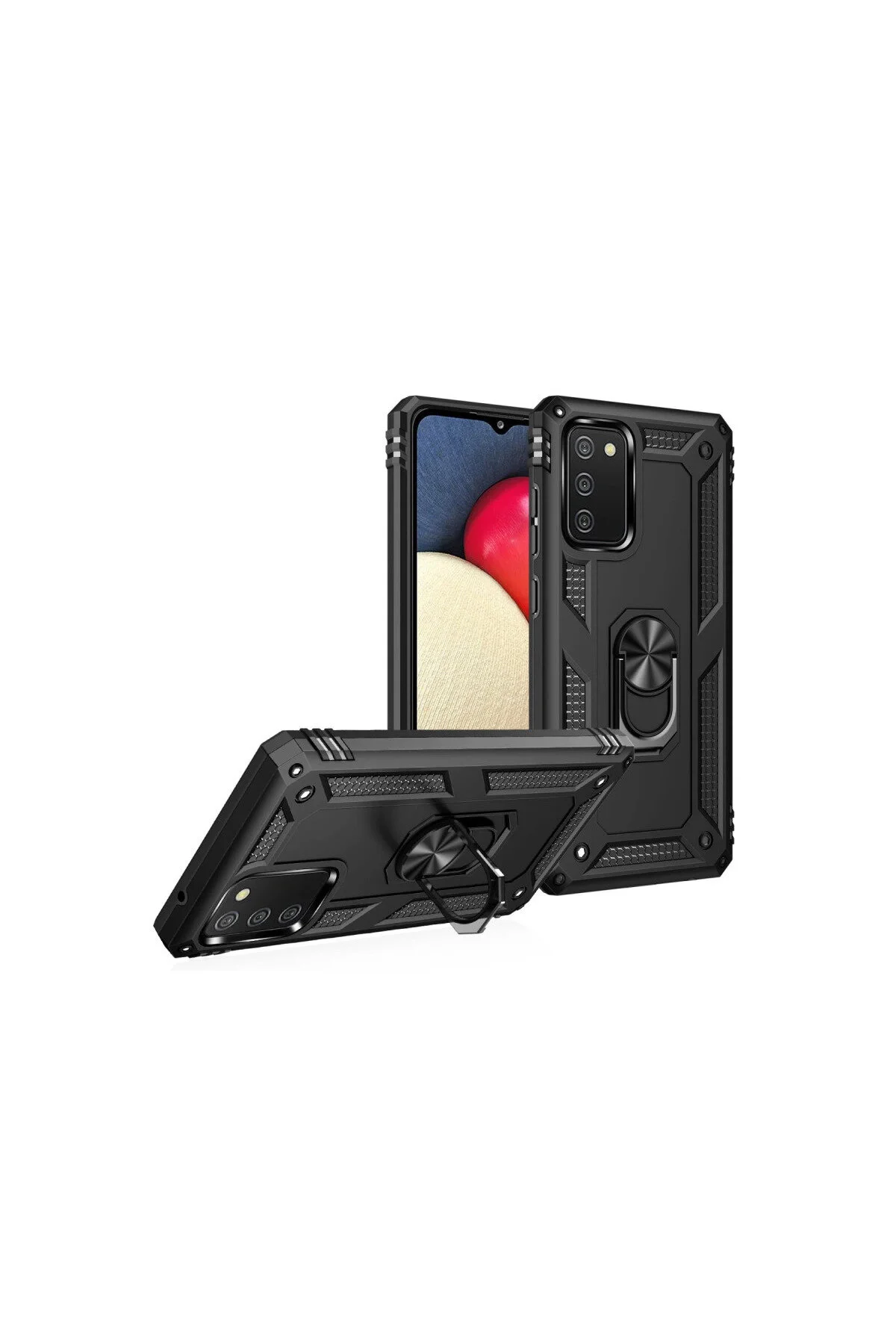 کاور و قاب سیلیکونی حلقه ای SAMSUNG GALAXY A02S مشکی eco port