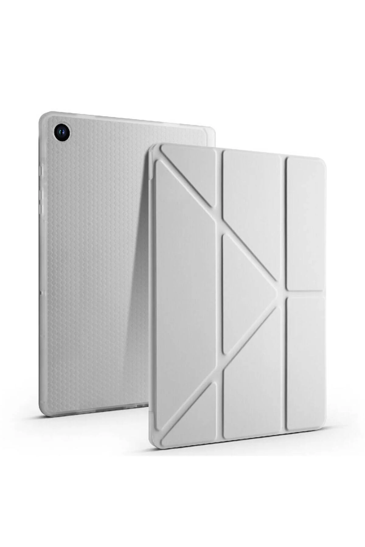 کاور تبلت قاب پایه GALAXY TAB A9 PLUS سازگار ATA سه تاشو با محفظه قلم سبز تیره Zore