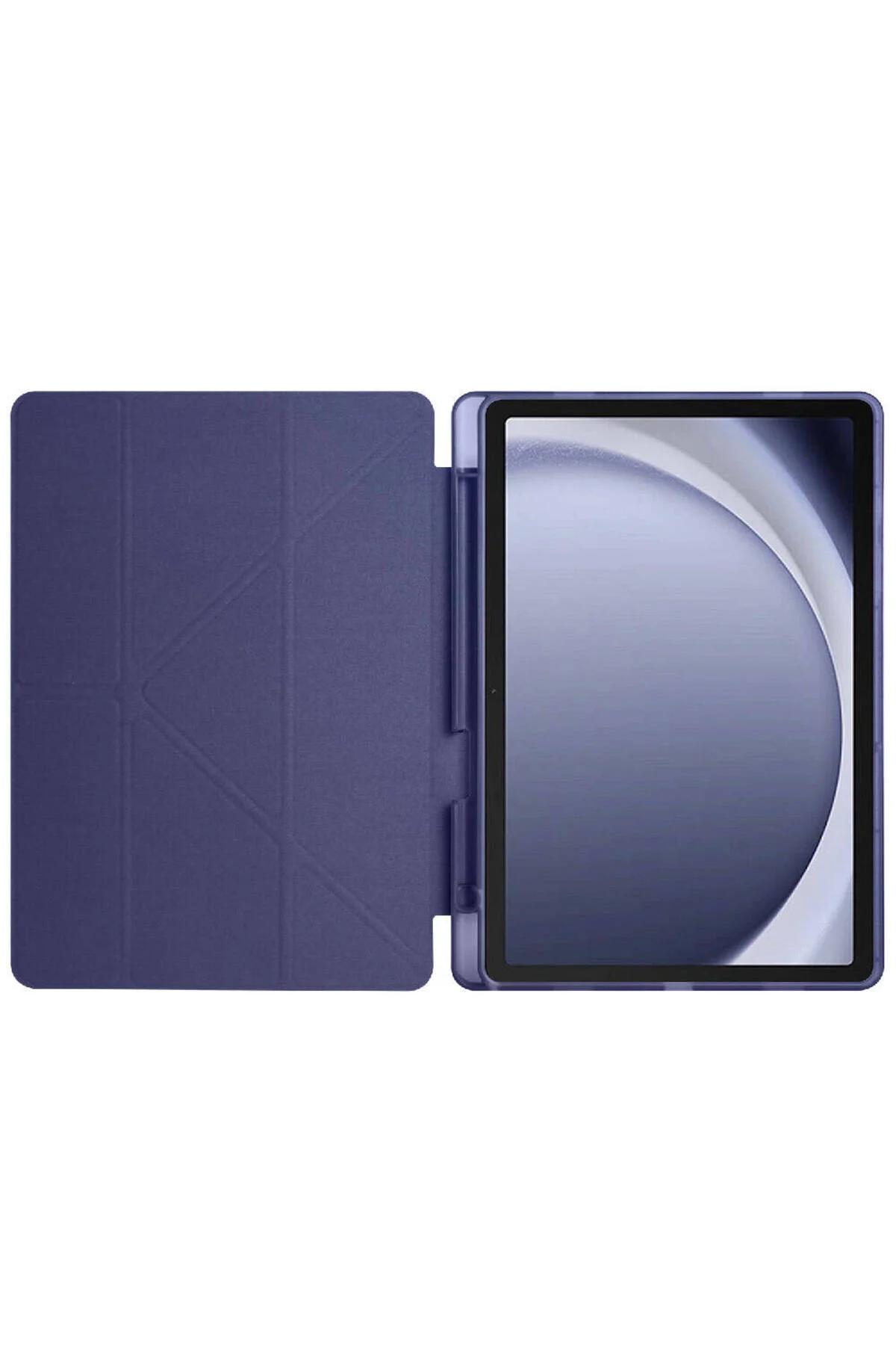 کاور تبلت قاب پایه GALAXY TAB A9 سازگار ATA سه تاشو با محفظه قلم آبی Zore