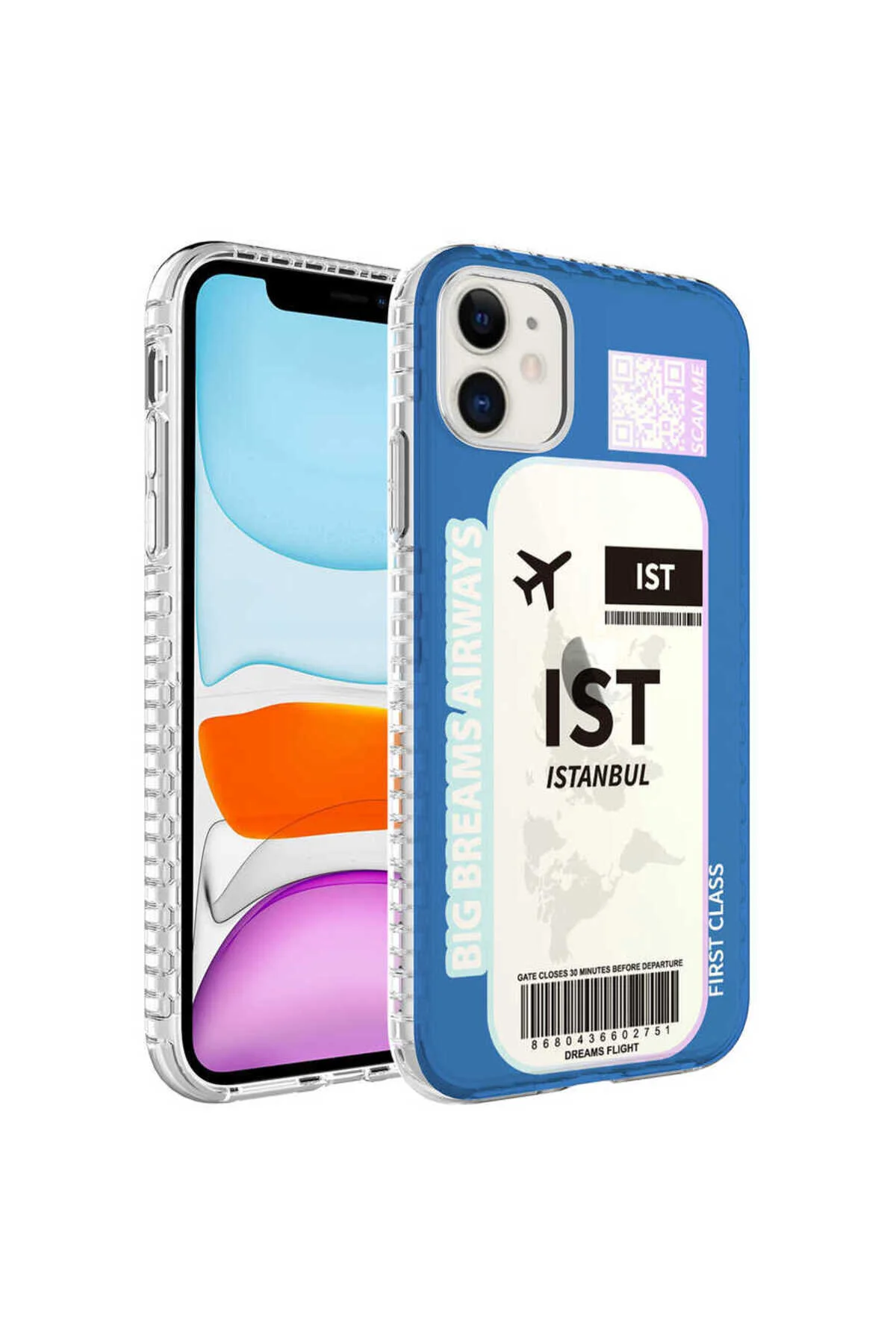 کاور و قاب سیلیکونی ATA ELEGANS NO4 با لبه‌های رنگارنگ AIHTTG سازگار IPHONE 11 Zore