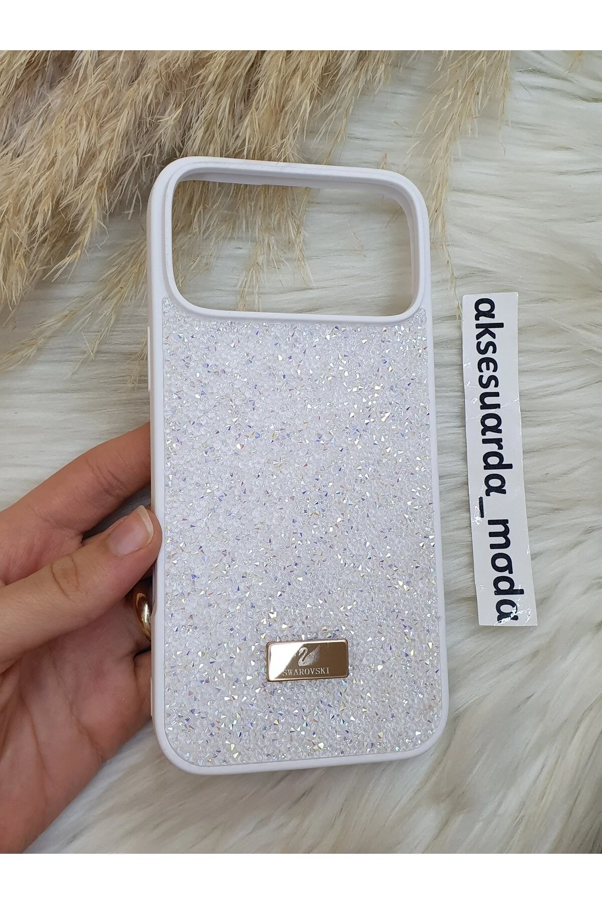 کاور و قاب لاکچری SWROVSKI STONE سازگار با IPHONE 17 PRO MAX ZB Aksesuarda Moda