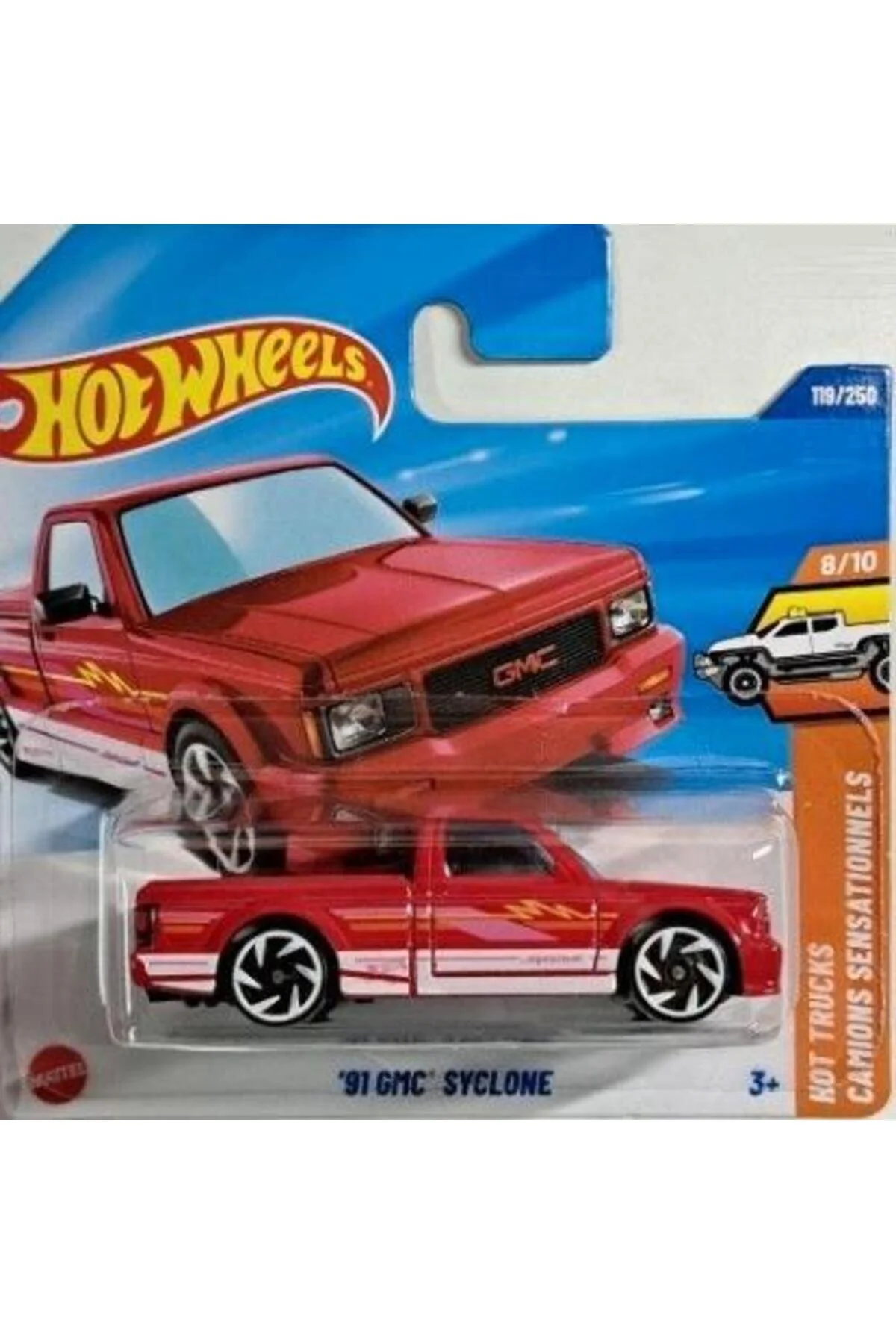 ماشین اسباب بازی های تکی '91 GMC SYCLONE JBB89 کامیون داغ از ترکیه HOT WHEELS