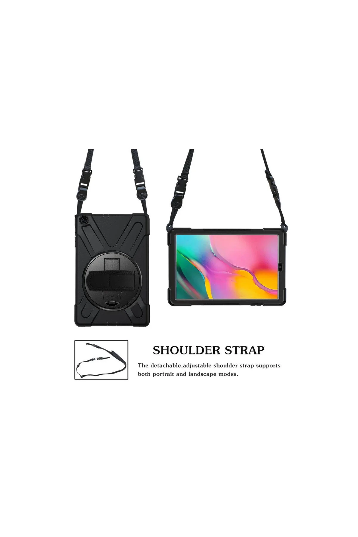 کاور تبلت جلد شگفت انگیز SAMSUNG GALAXY TAB A 10.1 CASE مشکی Genel Markalar