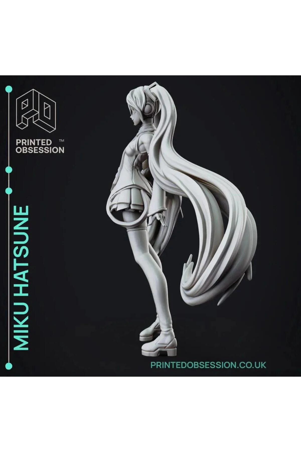 فیگور انیمه MIKU HATSUNE FANART BLUE FIGUR TOY از ترکیه 3D