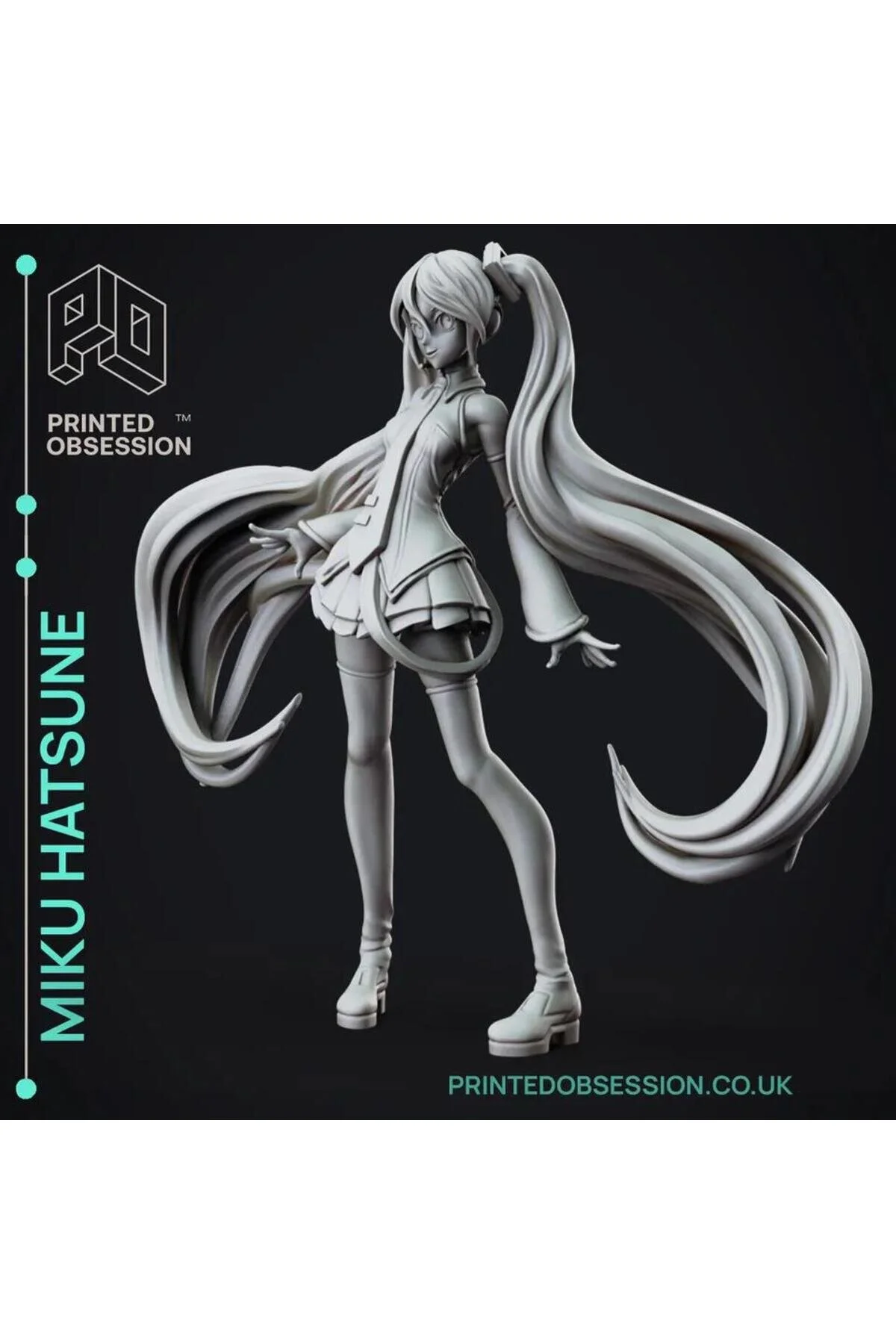 فیگور انیمه MIKU HATSUNE FANART BLUE FIGUR TOY از ترکیه 3D