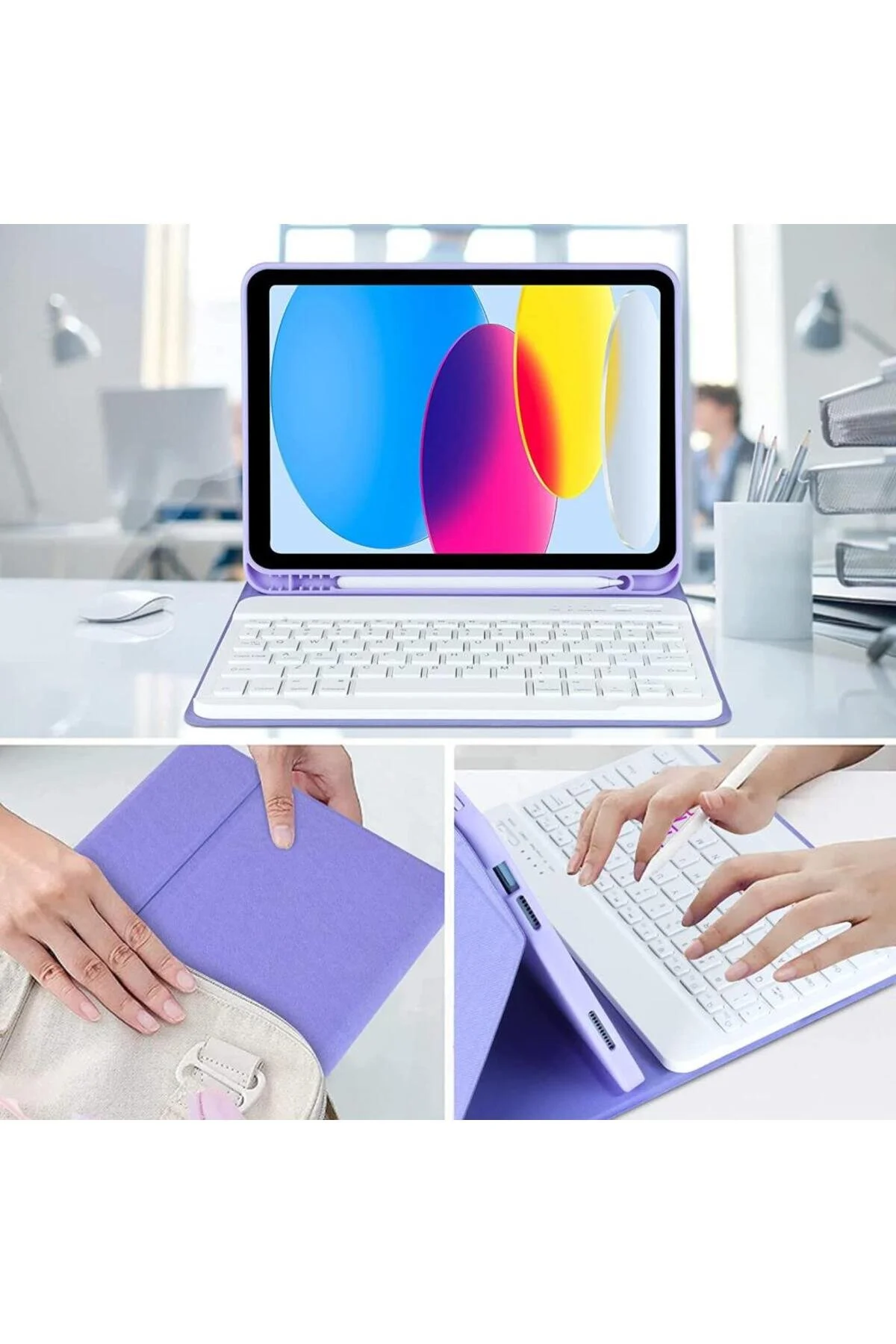 کاور تبلت قاب 11 اینچی شیائومی REDMI PAD 2 با صفحه کلید بی سیم ترکی MOBAX UnDePlus